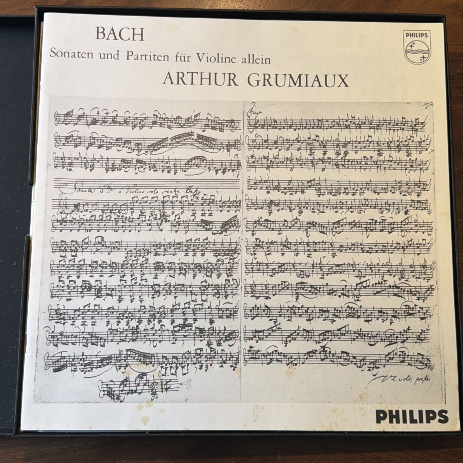 GRUMIAUX – PHILIPS A 02205-07 L – BACH – 6 SONATAS & PARTITAS FOR SOLO VIOLIN