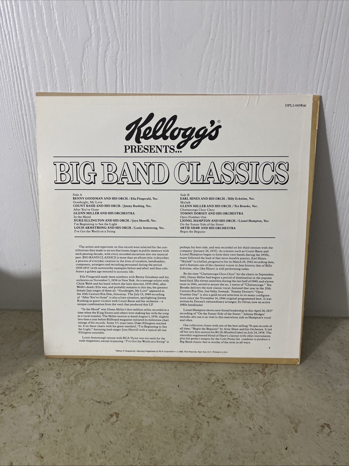 Various – Big Band Classics – RCA Special Products – DPL1-0438(e) – LP, Comp 130