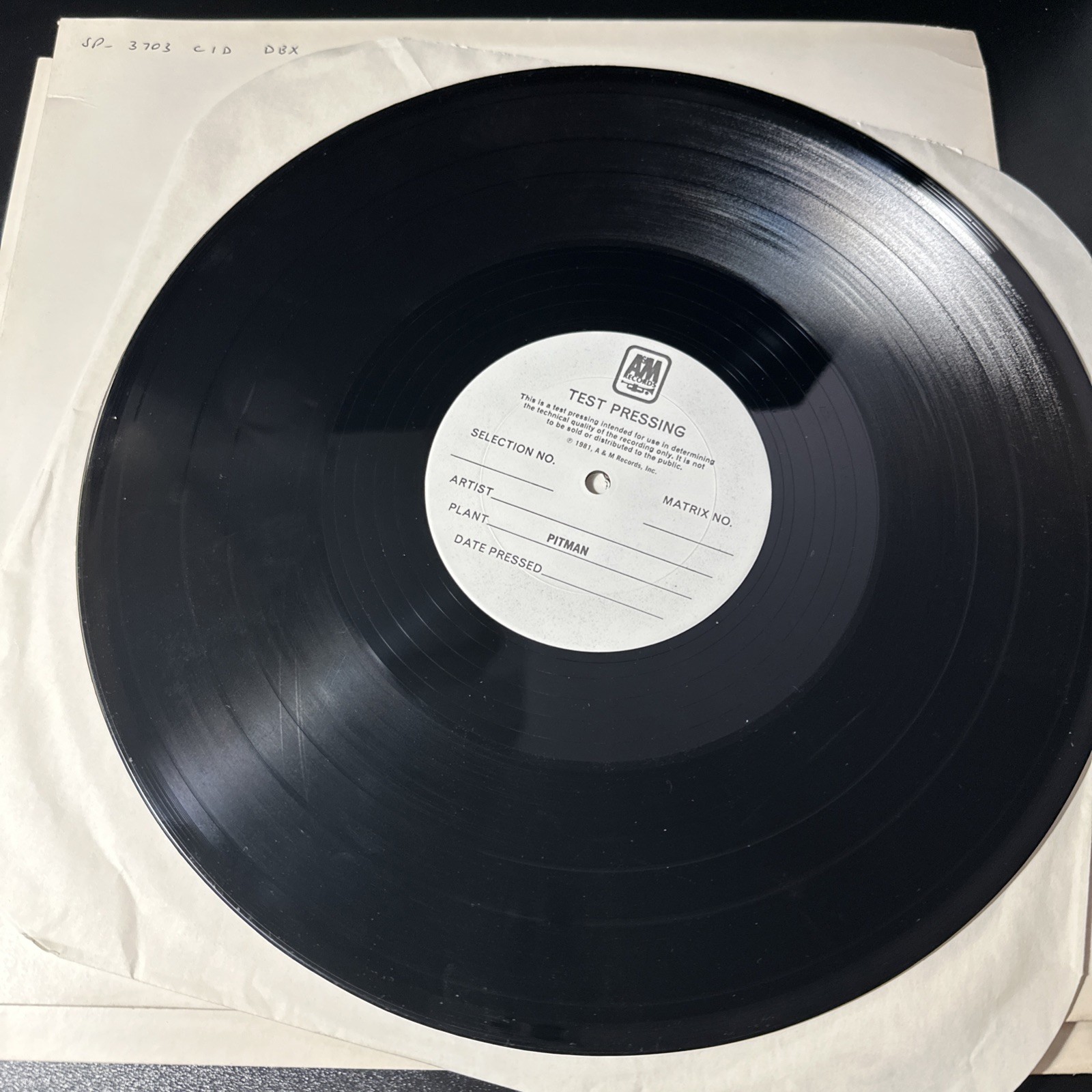 Peter Frampton Comes Alive A&M SP-3703 DBX Test Pressing Sides C/D Vinyl LP