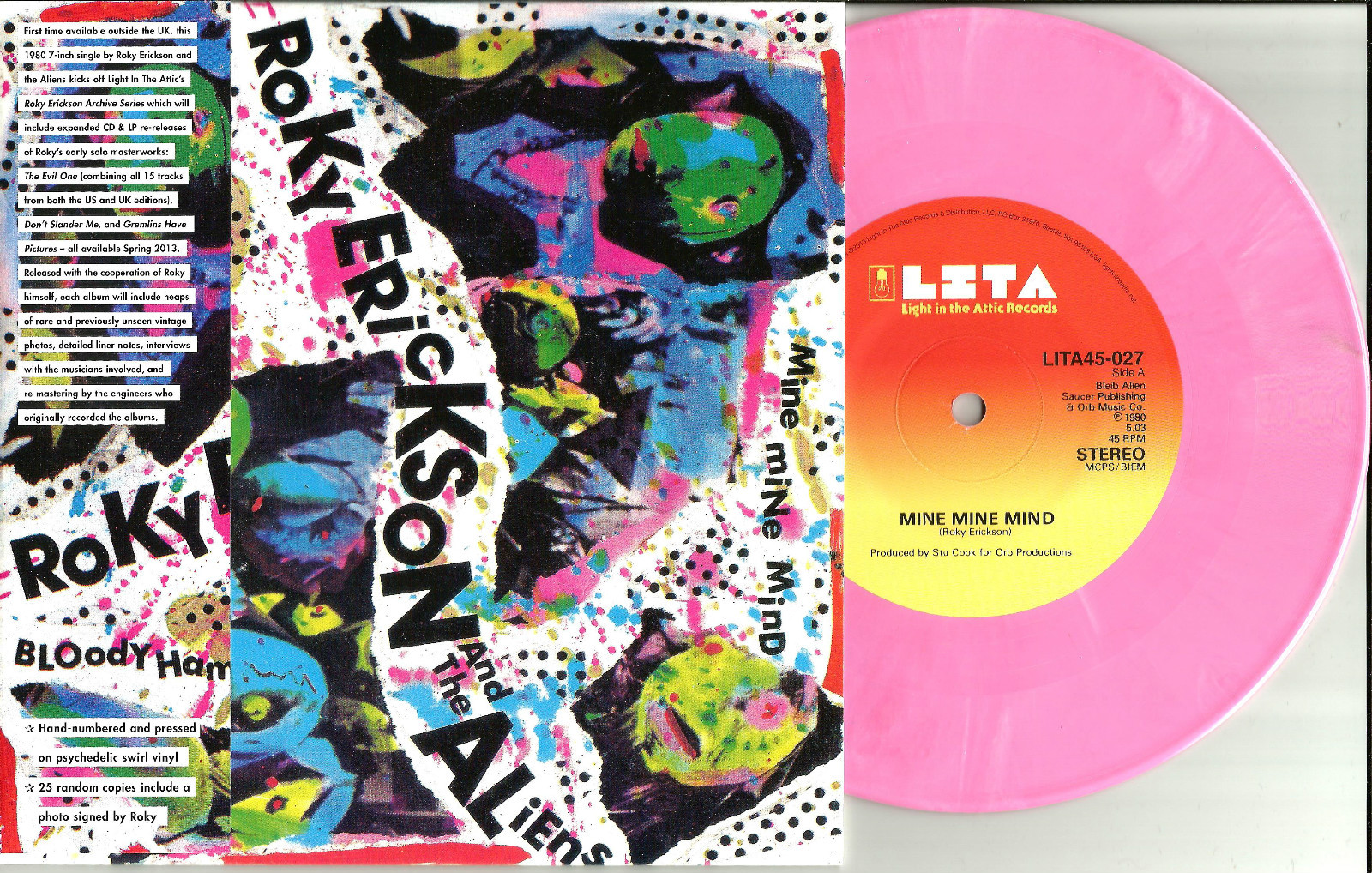 ROKY ERICKSON Bloody 4000MADE 7 INCH Vinyl Record Store Day 13th floor Elevators