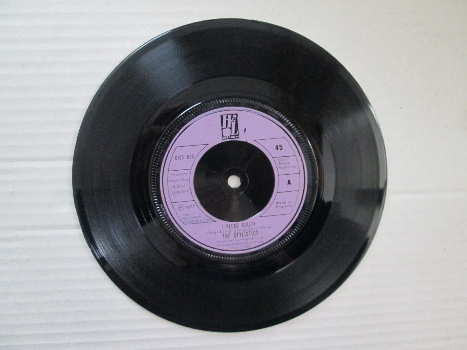The Stylistics 7″ UK 45 I Plead Guilty Funk / Soul 1977
