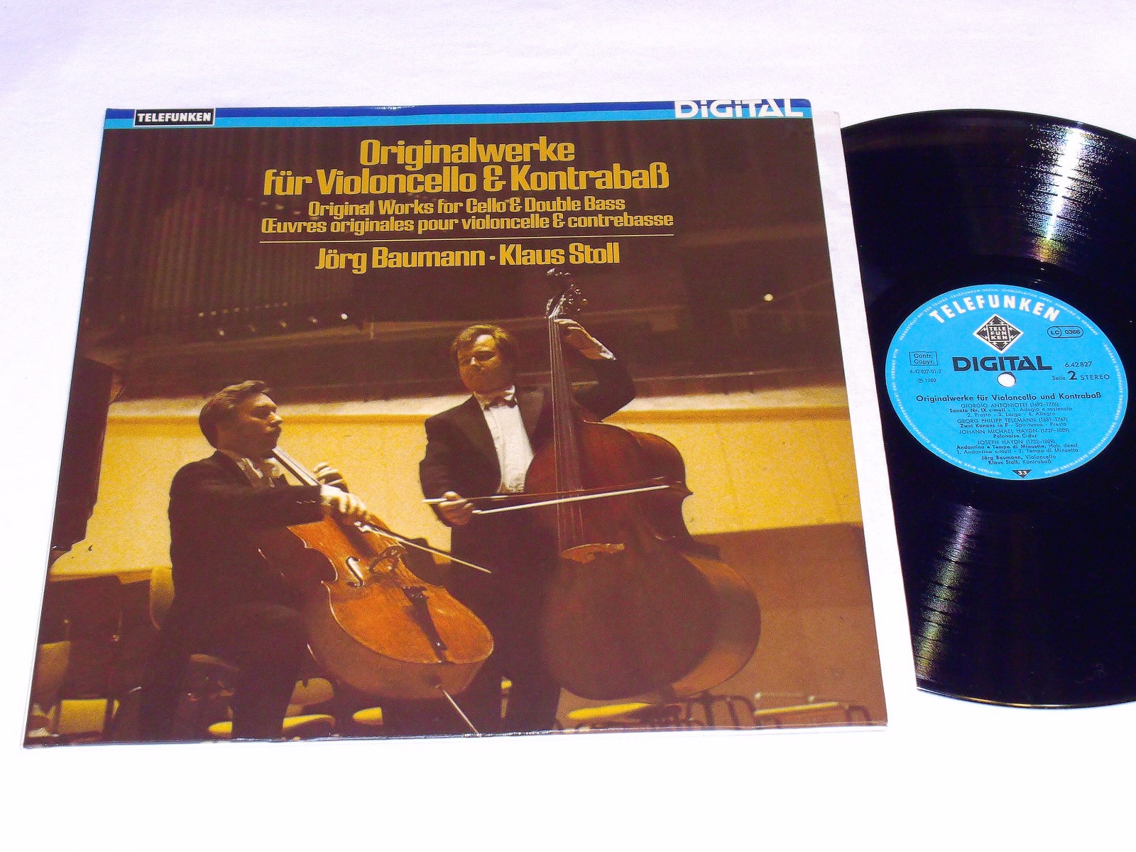 JORG BAUMANN – KLAUS STOLL Original Works For Cello & Double Bass LP 1980 German