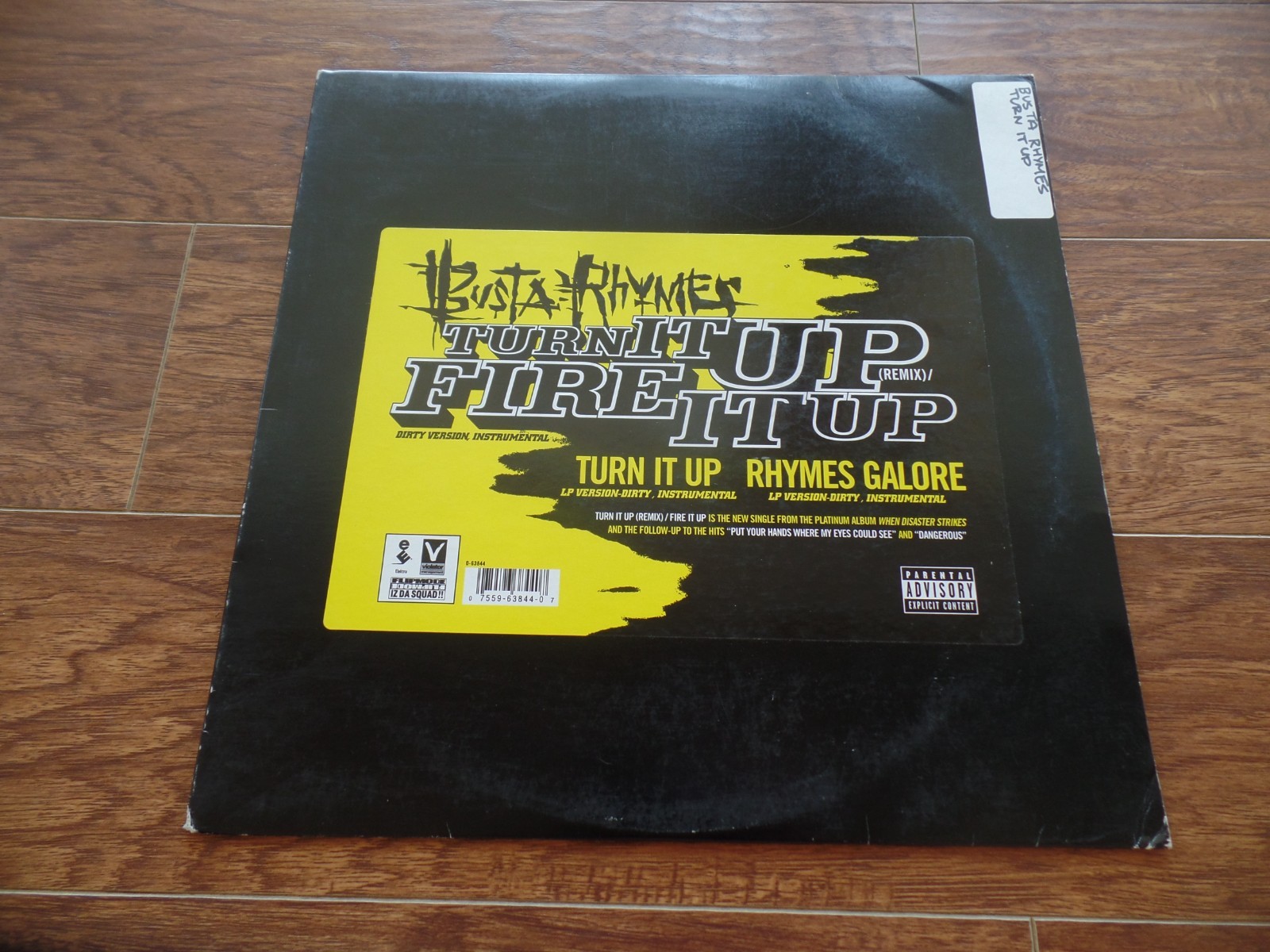 Busta Rhymes Turn It Up Fire Remix 12″ Single Vinyl Record 0-63844