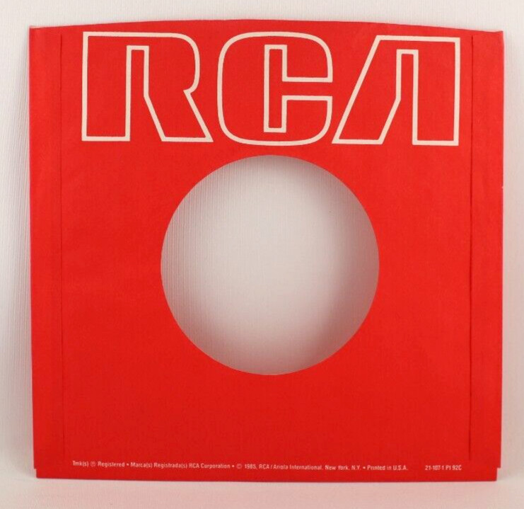 1985 Original Generic Paper Empty Sleeve Only For 45 RPM 7″ RCA Red Label Vinyl
