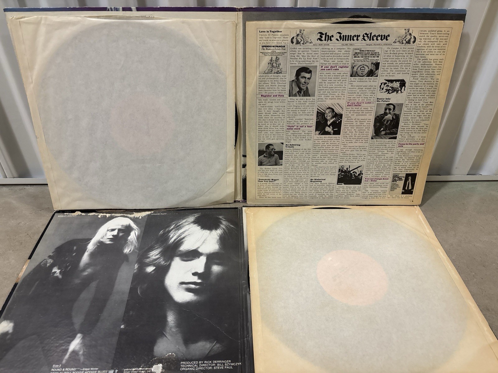 The Edgar Winter Group 1972 Johnny Winter Second Winter 1969 Vinyl LP Lot VG- VG