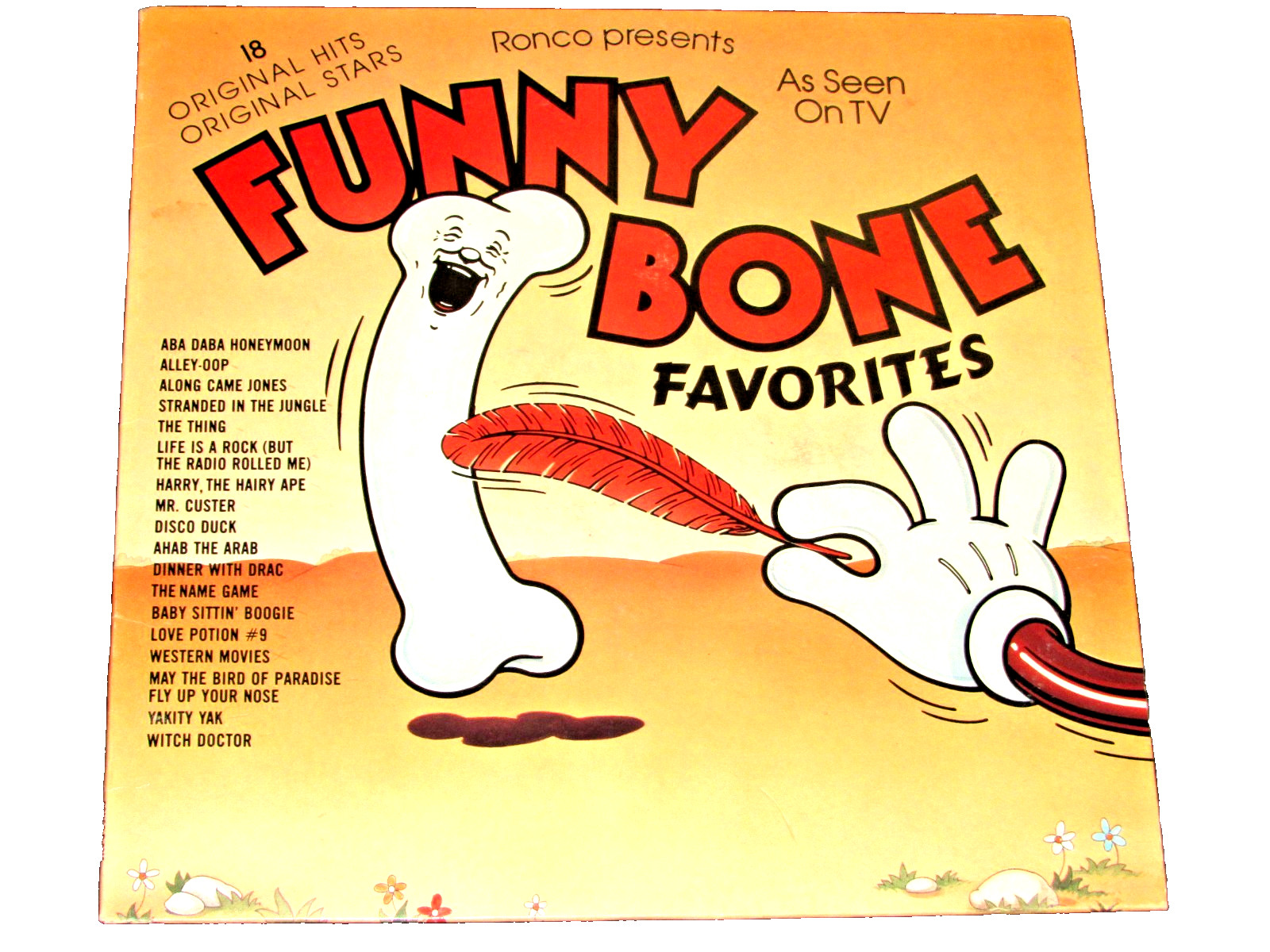 Ronco Presents FUNNY BONE FAVORITES Vinyl LP 1970’s/18 Hits/NM/R-2210/Disco Duck