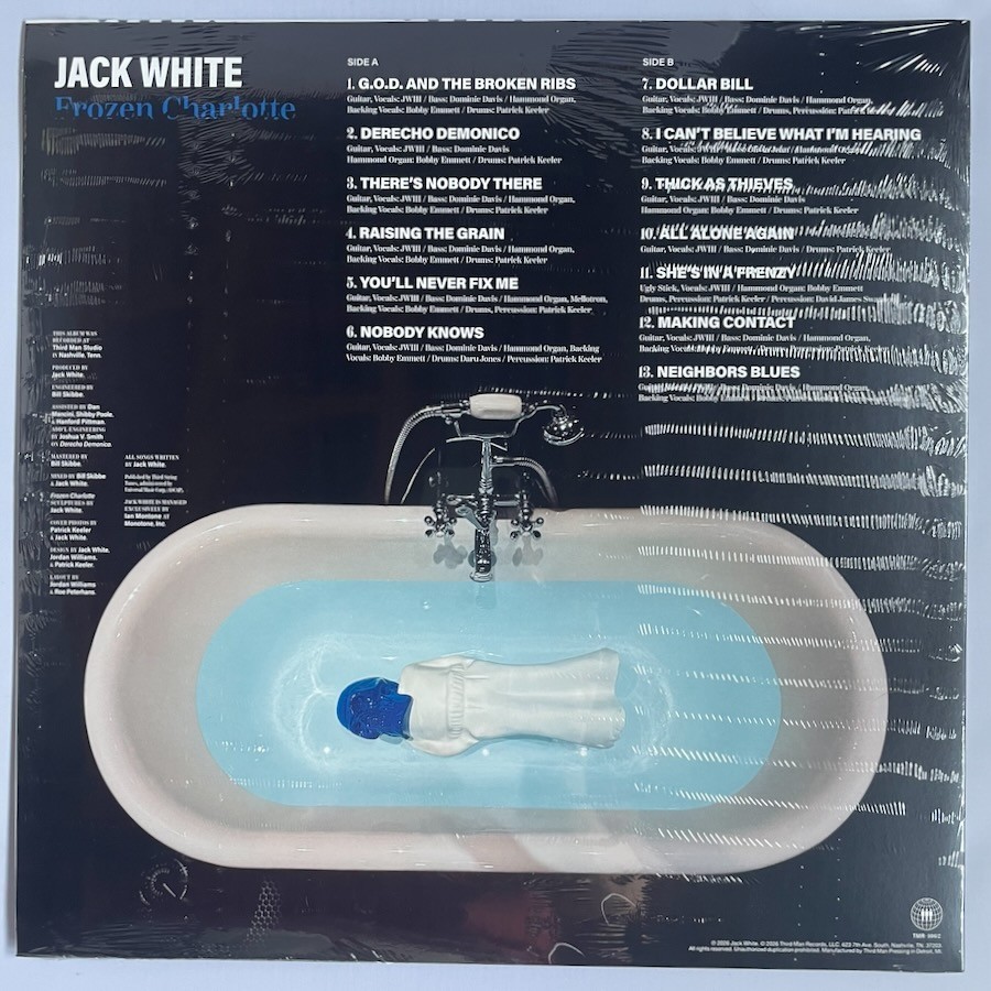 Jack White – Frozen Charlotte – Limited Edition Ice Blue Vinyl Record New Rock