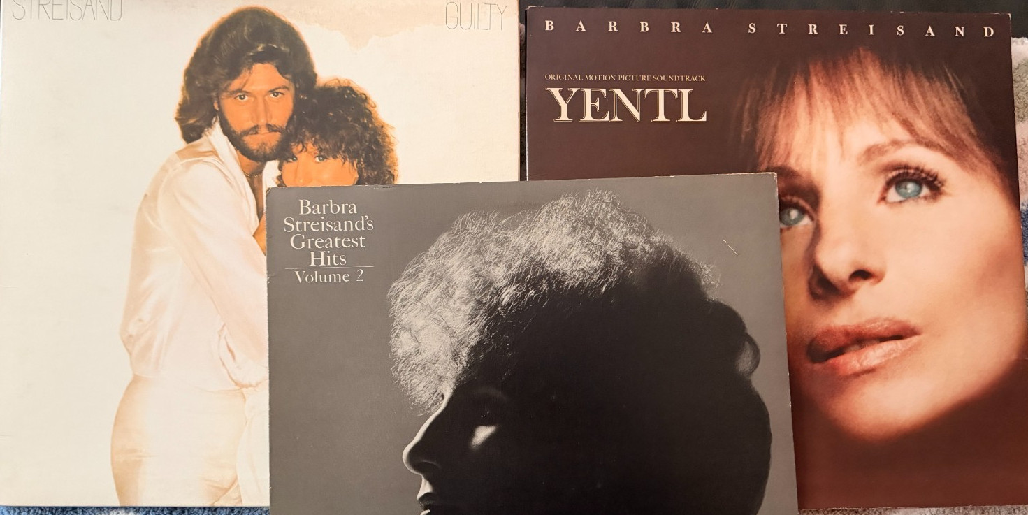 Barbra Streisand Vinyl LP Lot 3 Guilty Yentl Greatest Hits Vol 2 Columbia