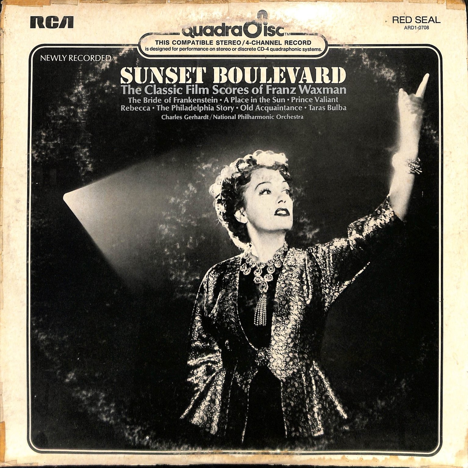 Gerhardt – Sunset Boulevard Film Scores Franz Waxman LP 1974 Quadradisc RCA 33