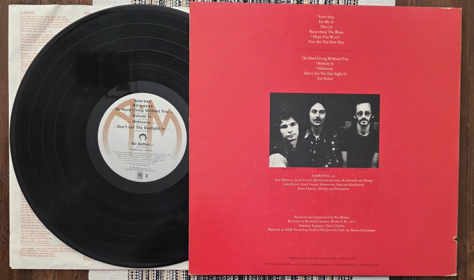Airwaves New Day & Next Stop 1978 SP 4689 Vinyl LP PROMO Vintage Record Lot of 2