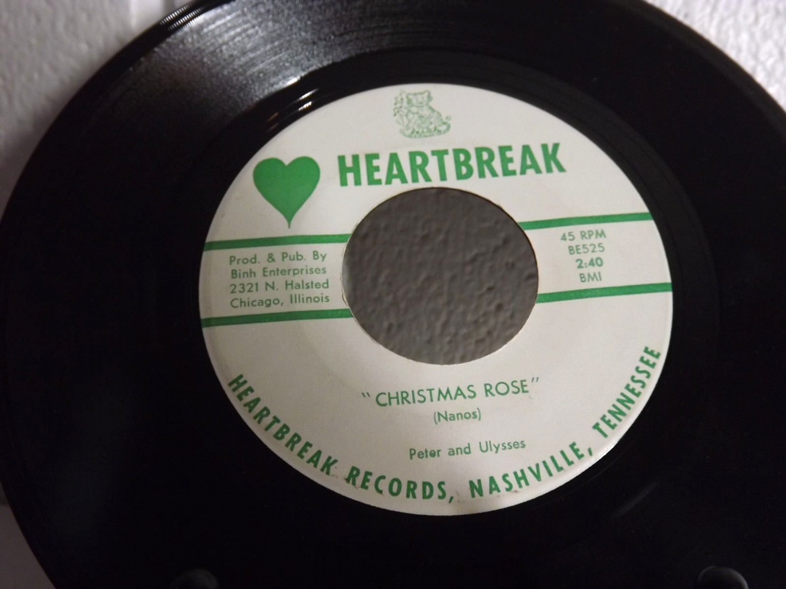 Peter &Ulysses – CHRISTMAS ROSE/PEACFUL LITTLE VALLEY HEARTBREAK RECORDS# BE525