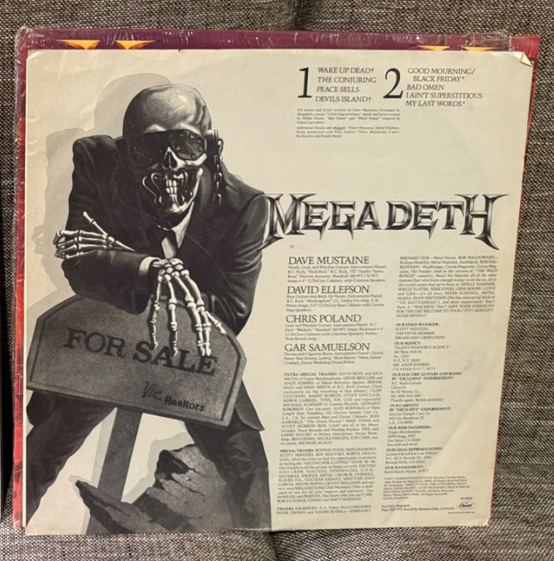 Megadeth Peace Sells Original 1986 US Vinyl Strong VG+ Shrink Cleaned Tested