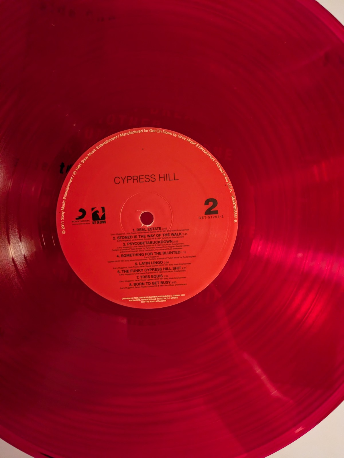 Cypress Hill Get On Down 2011 Reissue, Remastered, Special Edition, Red ; Mint