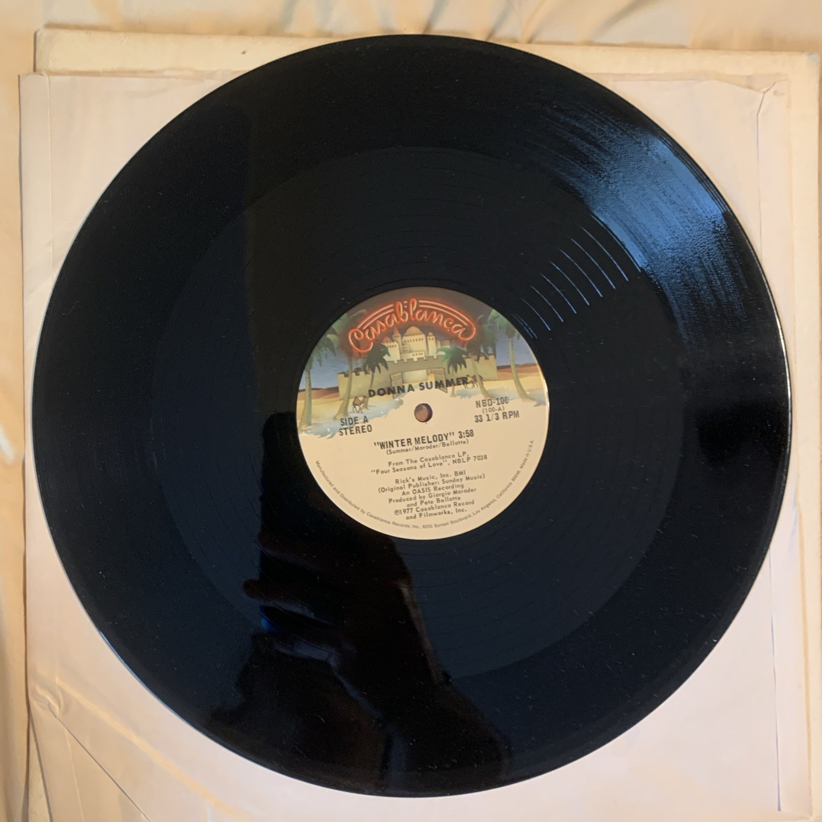 Donna Summer Winter Melody 12” Single Vinyl Record Album