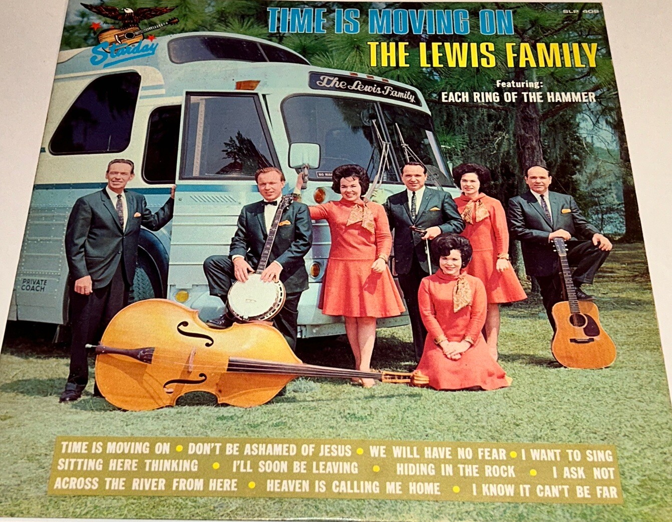 The Lewis Family Time Is Moving On Bluegrass Gospel Music Vinyl Album LP 70