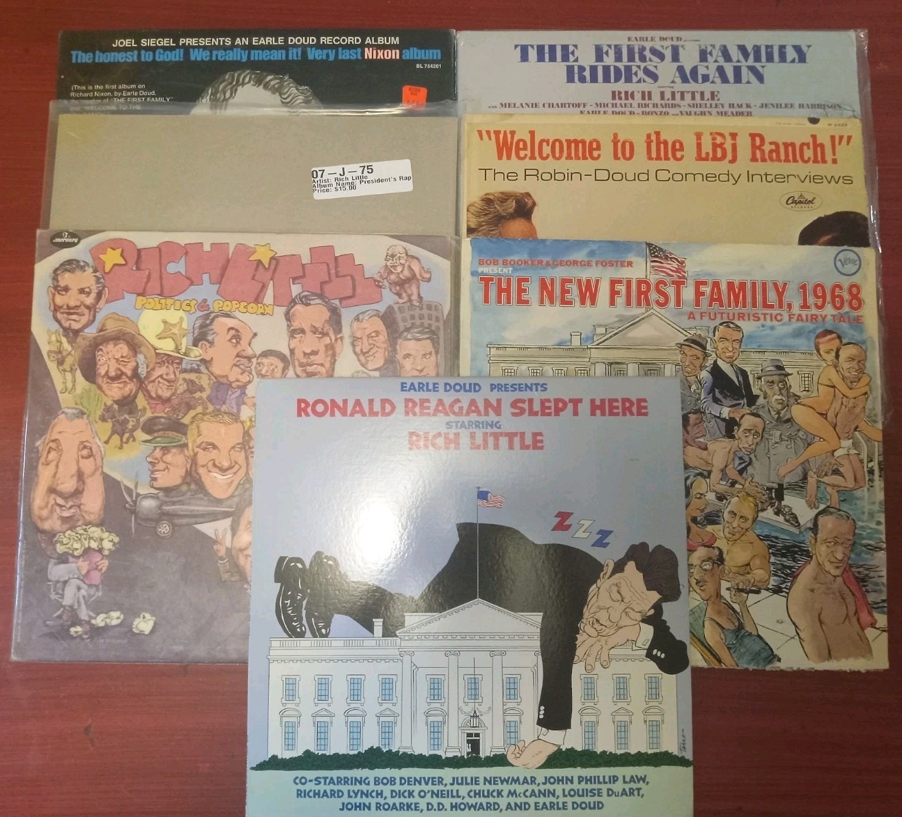 Lot Of 7 Vintage Comdey (Political) Vinyl Records 1966-1987 Various Artists