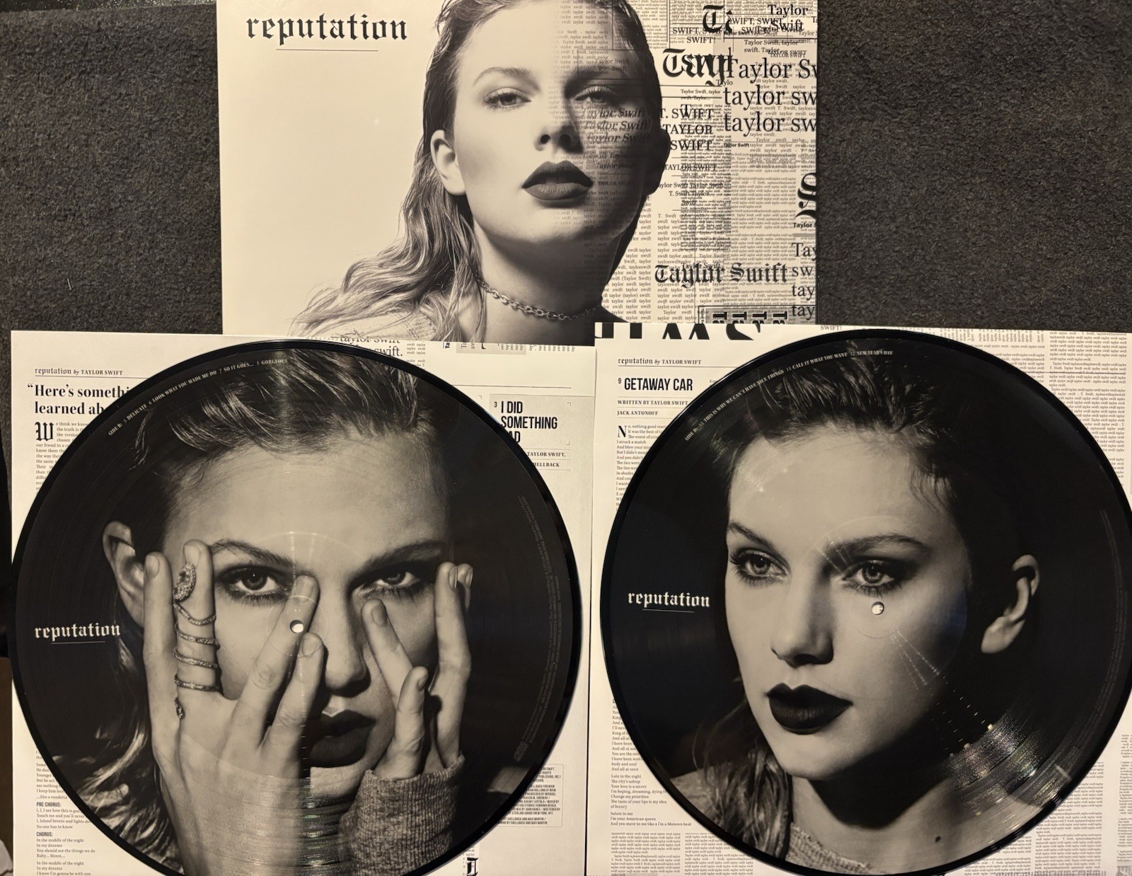 Taylor Swift Reputation VINYL DOUBLE ALBUM PICTURE DISCS 2 LP 2017 First Edition
