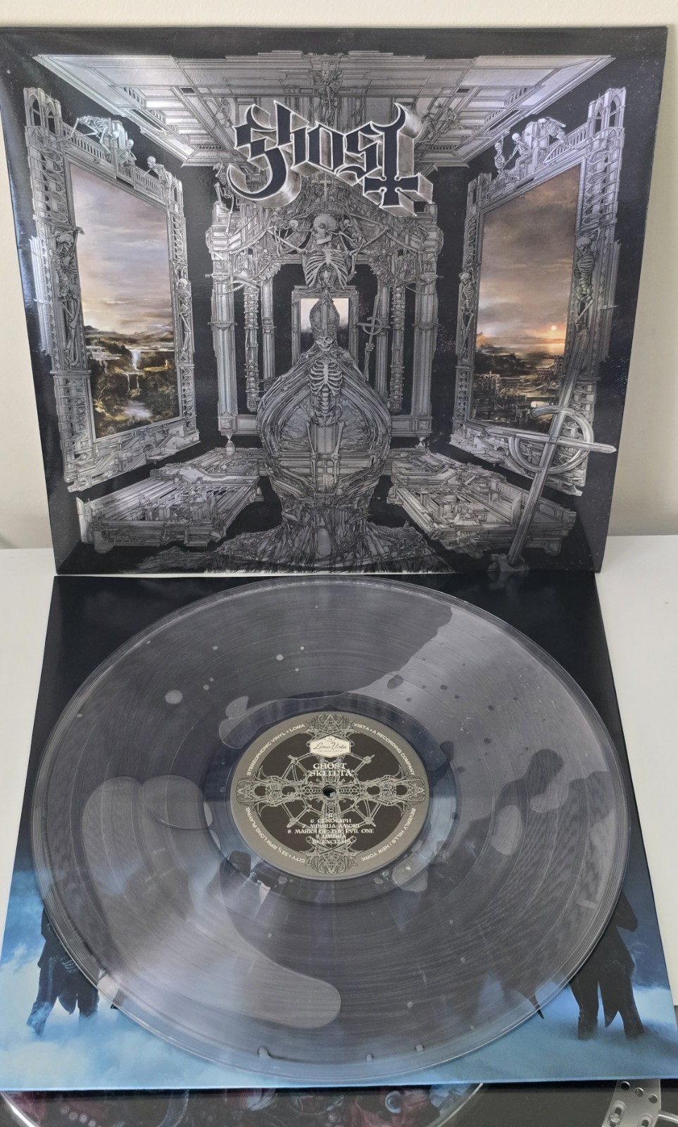 GHOST – SKELETA Oxidized Metallic Silver Liquid Filled Vinyl Bad World