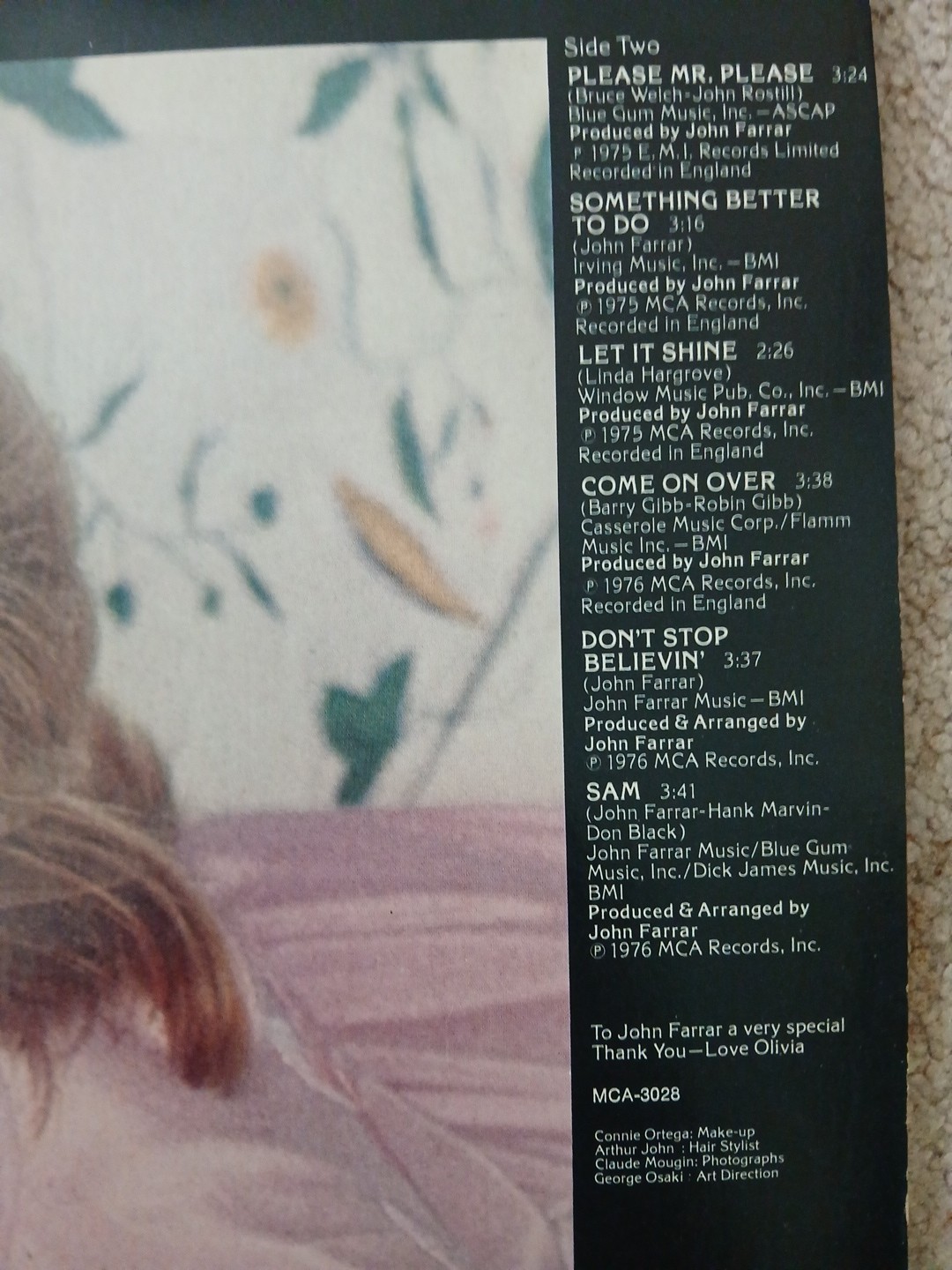 Olivia Newton-John’s Greatest Hits – 1977 MCA Records MCA-3028 Vinyl LP VG+/EX!