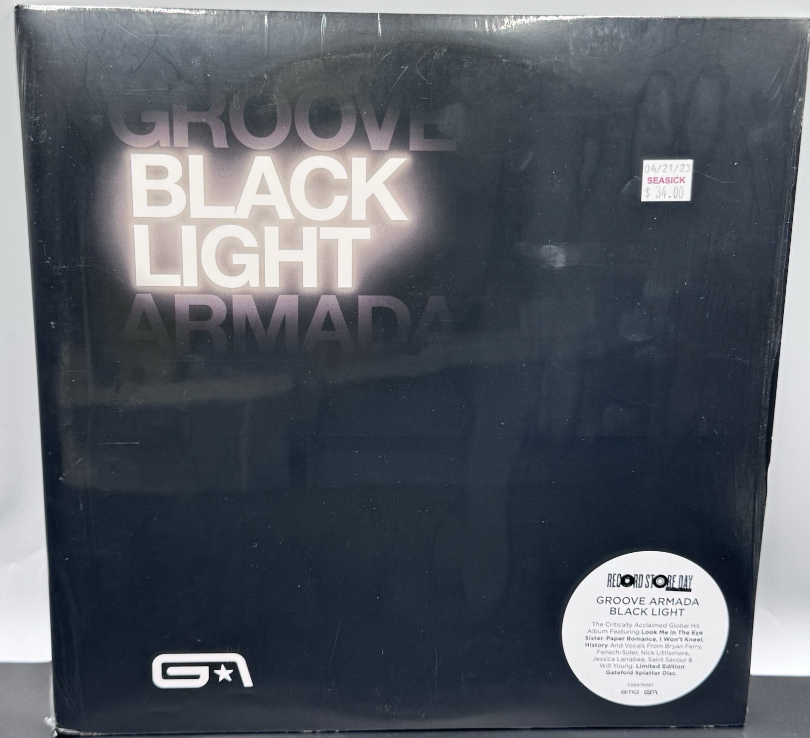 Groove Armada, “Black Light” 2LP RSD ltd ed splatter vinyl gtfld