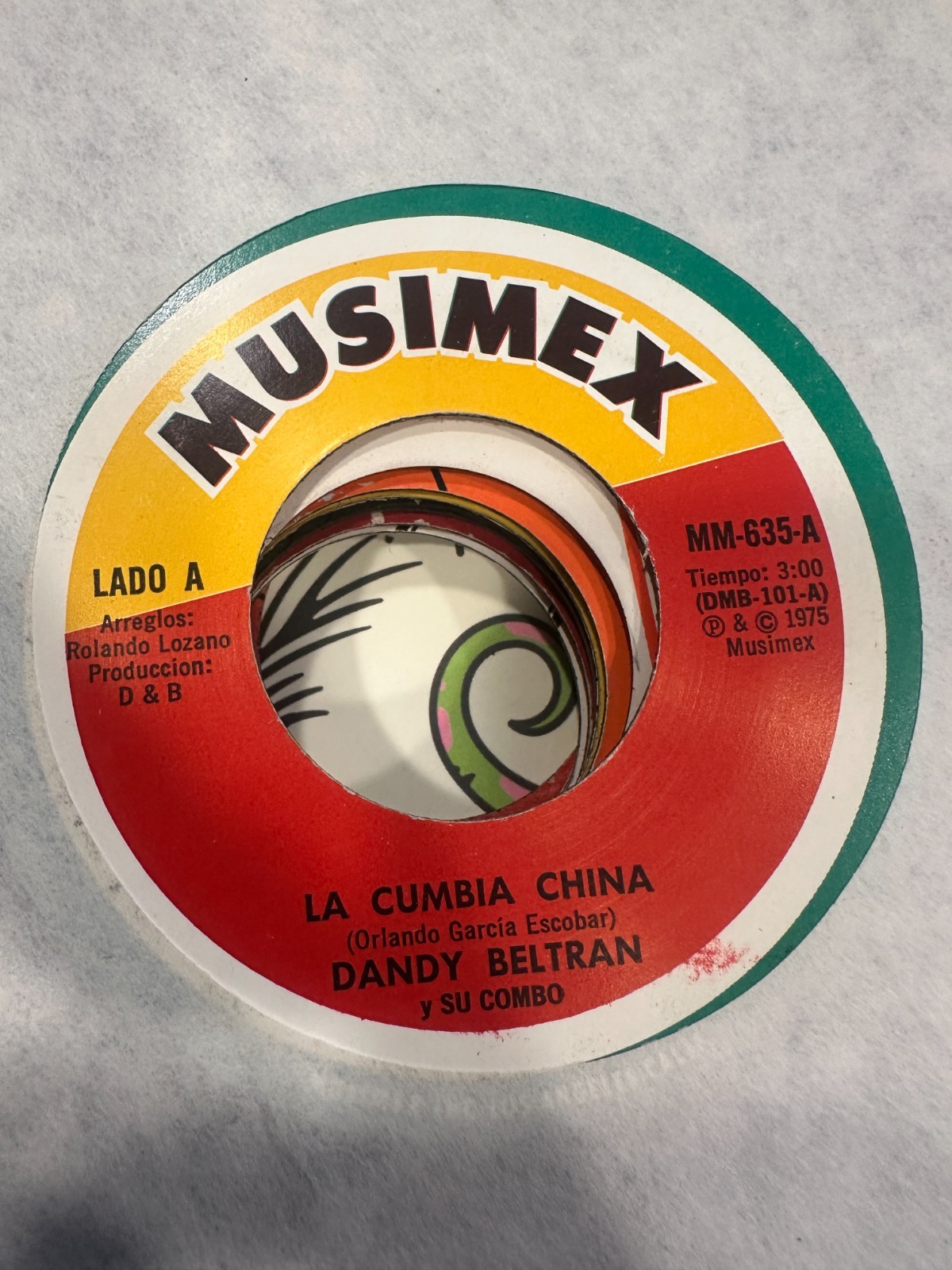 Latin 45 Musimex Dandy Beltran La Cumbia China El Pajarito VG+ Dancefloor