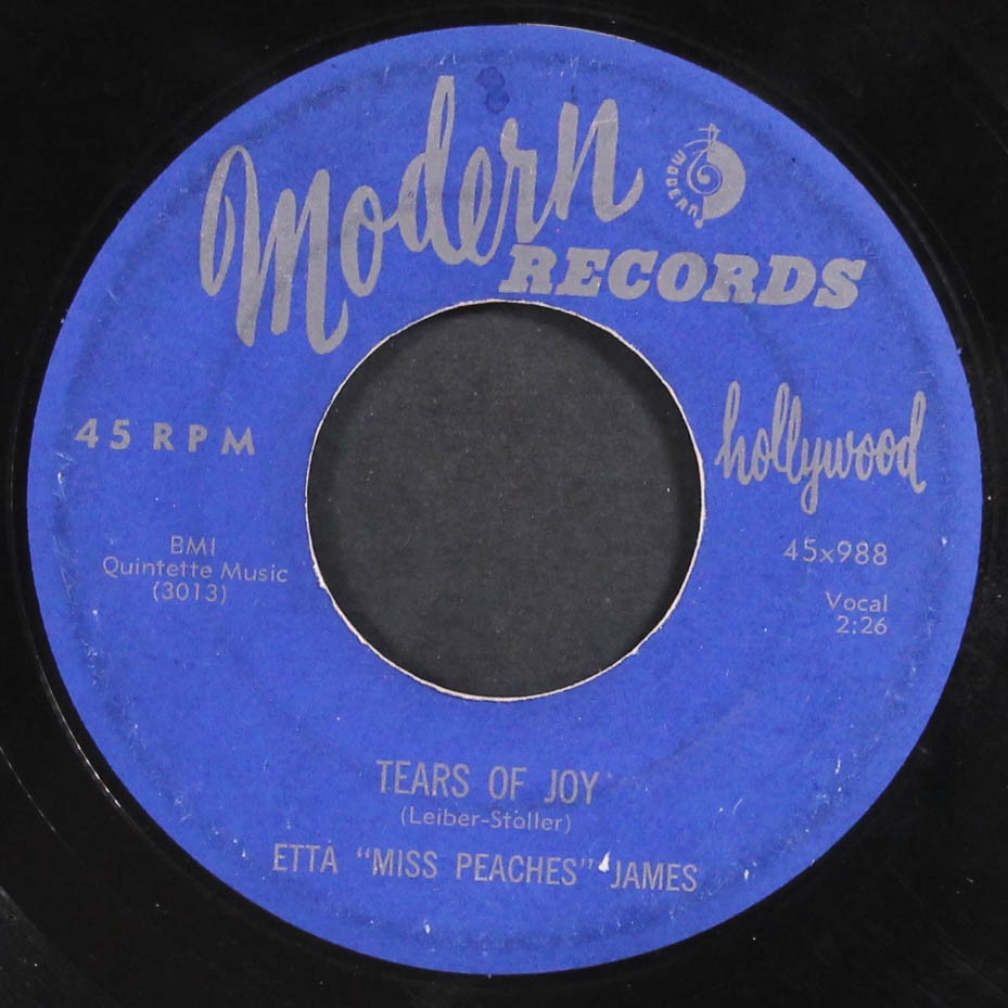 ETTA JAMES: shortnin’ bread rock / tears of joy MODERN 7″ Single 45 RPM