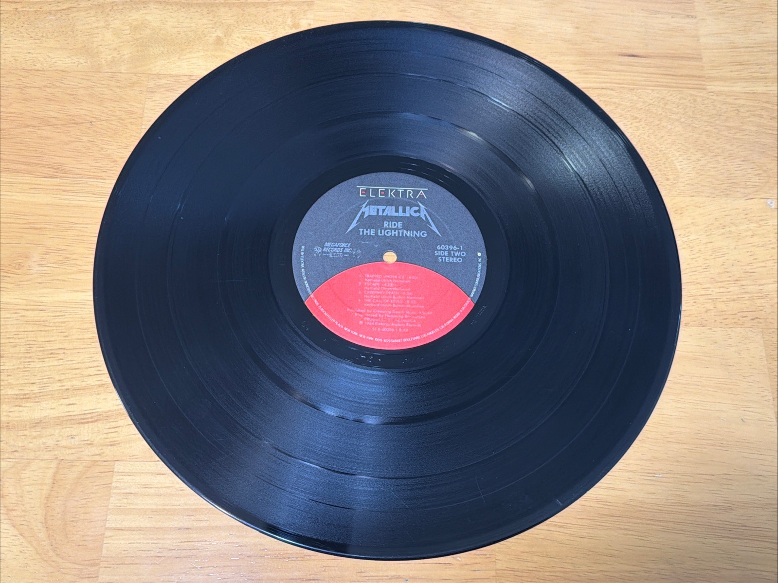 Metallica – Ride The Lightning Vinyl LP (Elektra) Plus Original 1984 Insert VG