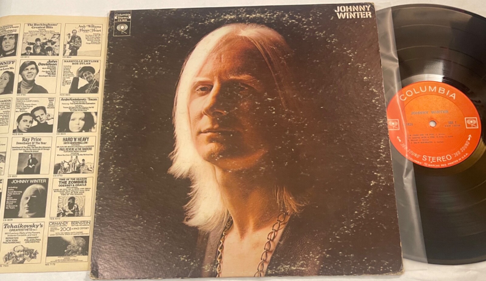 JOHNNY WINTER Self Titled 1969 COLUMBIA CS-9826 LP 2-eye VG++