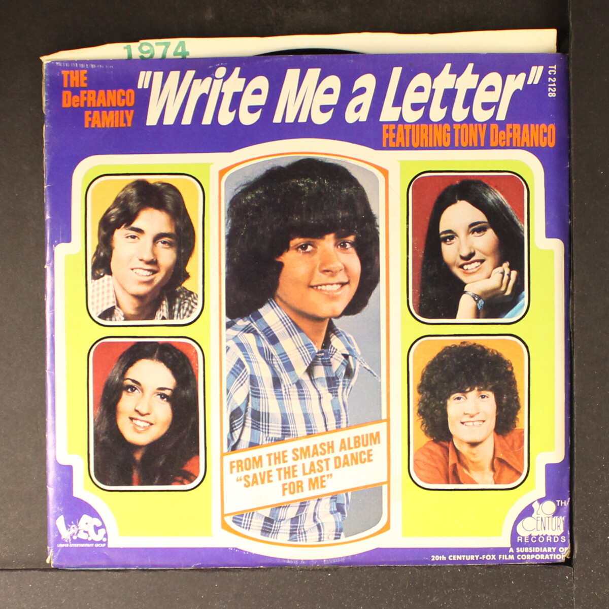 DEFRANCO FAMILY: write me a letter 20TH CENTURY 7″ Single 45 RPM