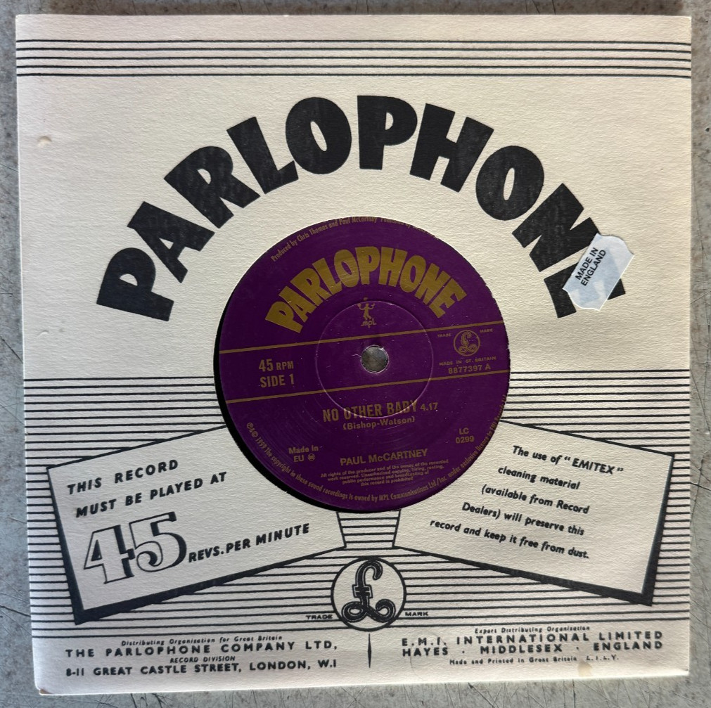 Paul McCartney No Other Baby / Brown Eyed 7 Inch Vinyl Record UK Pressing NEW
