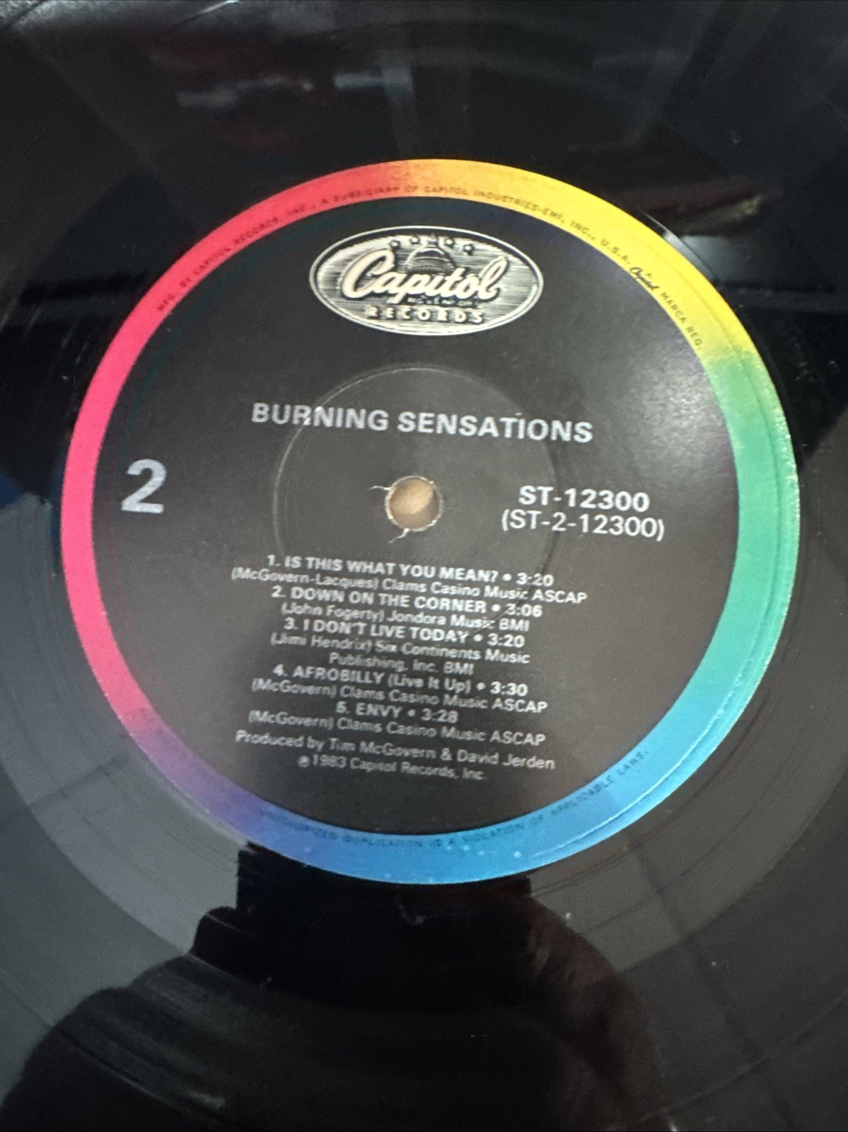 Burning Sensations (Self-Titled) 1984 Mini-LP, Capitol Records DLP-15009 B3 EX
