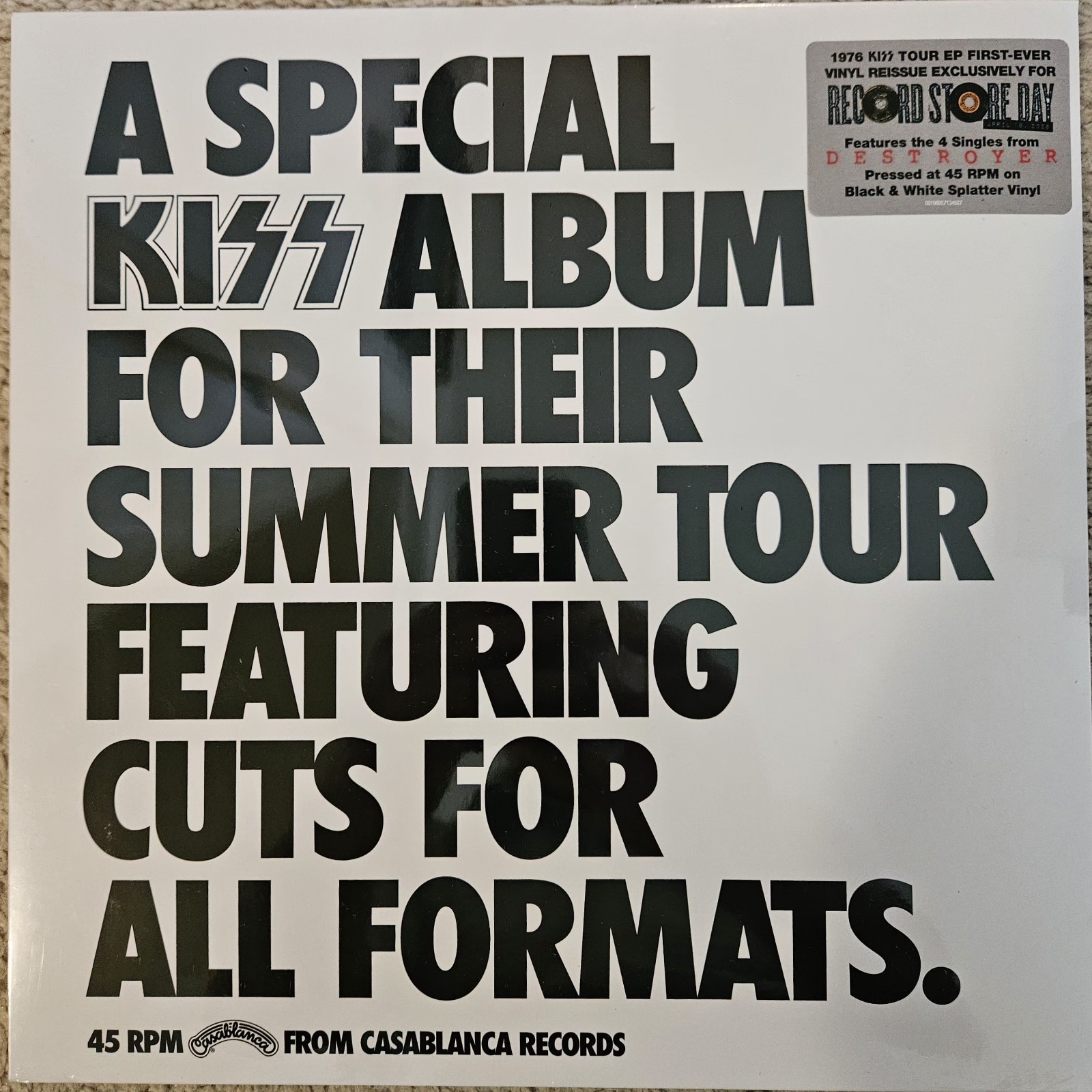 Kiss A Special Kiss Album For Their Summer Tour LP 45RPM Colored Vinyl