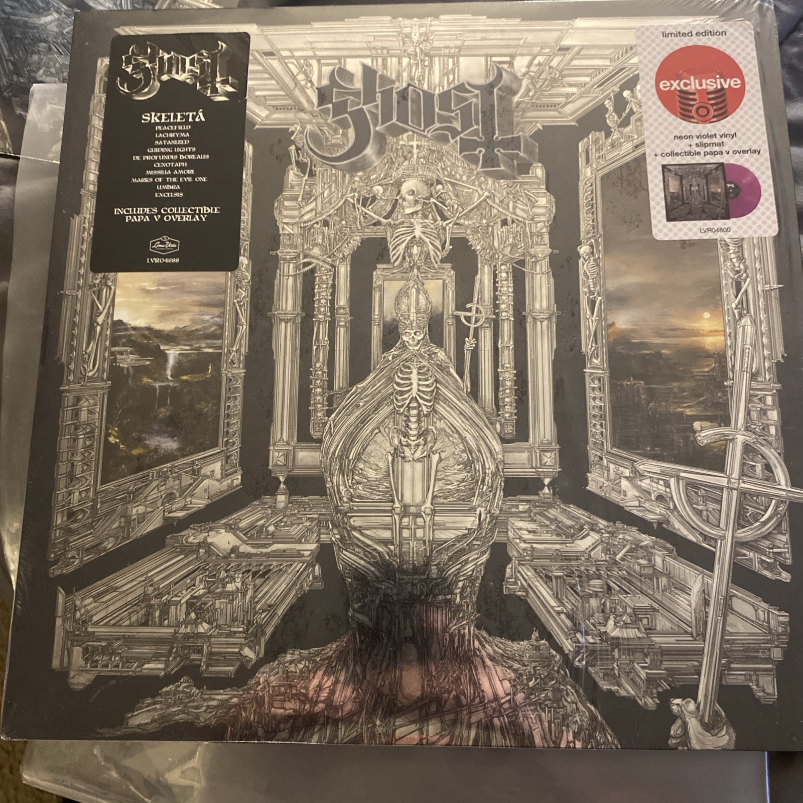 Ghost – Skeleta (Target Exclusive, NEON VIOLET Vinyl) W/Papa V Overlay