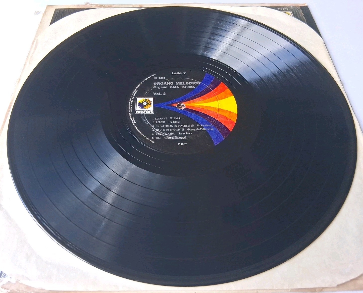 Juan Torres – Organo Melodico Vol. 2 Vinyl LP – Musart – Plays Great!