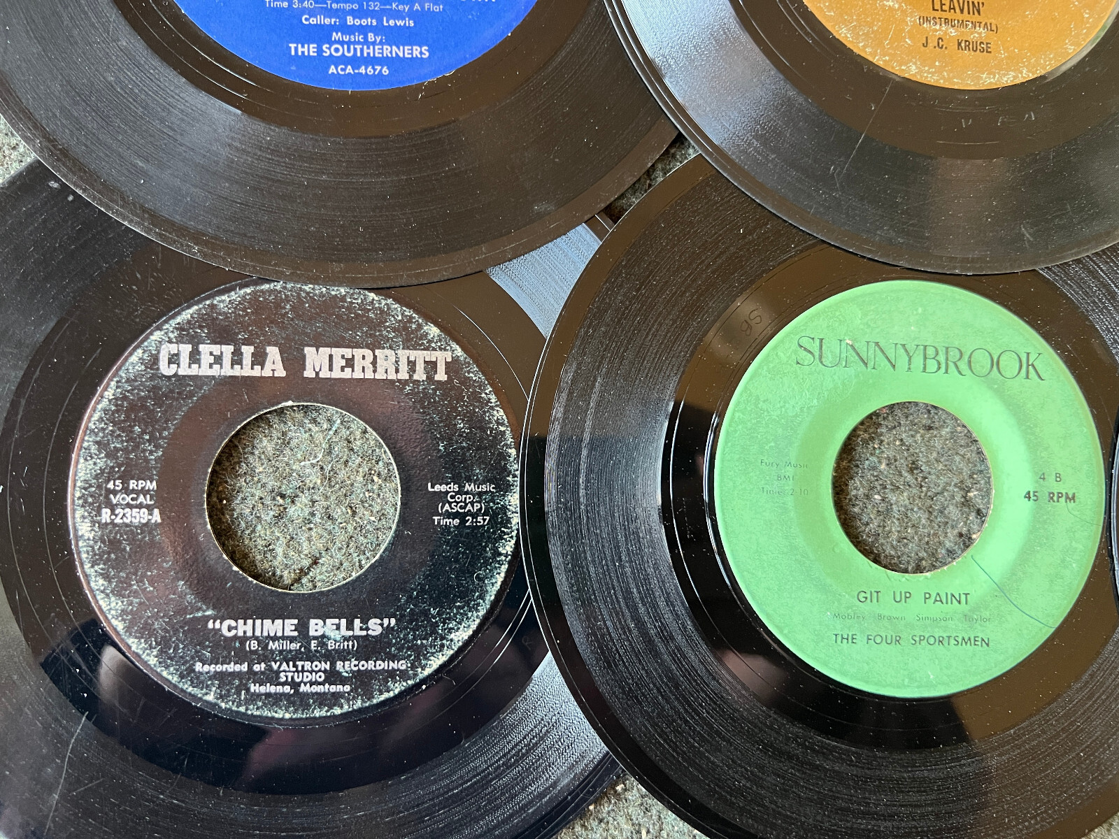 Lot of 9x PRIVATE/UNKNOWN?/CUSTOM/Honky-Tonk/Hillbilly/C&W 7″ 45rpm Singles #12