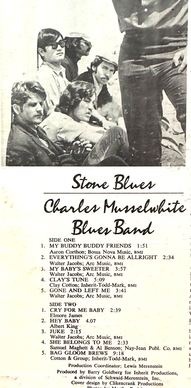 Authentic Charley Musselwhite Blues Band / Stone Blues / Vanguard LP / Near Mint
