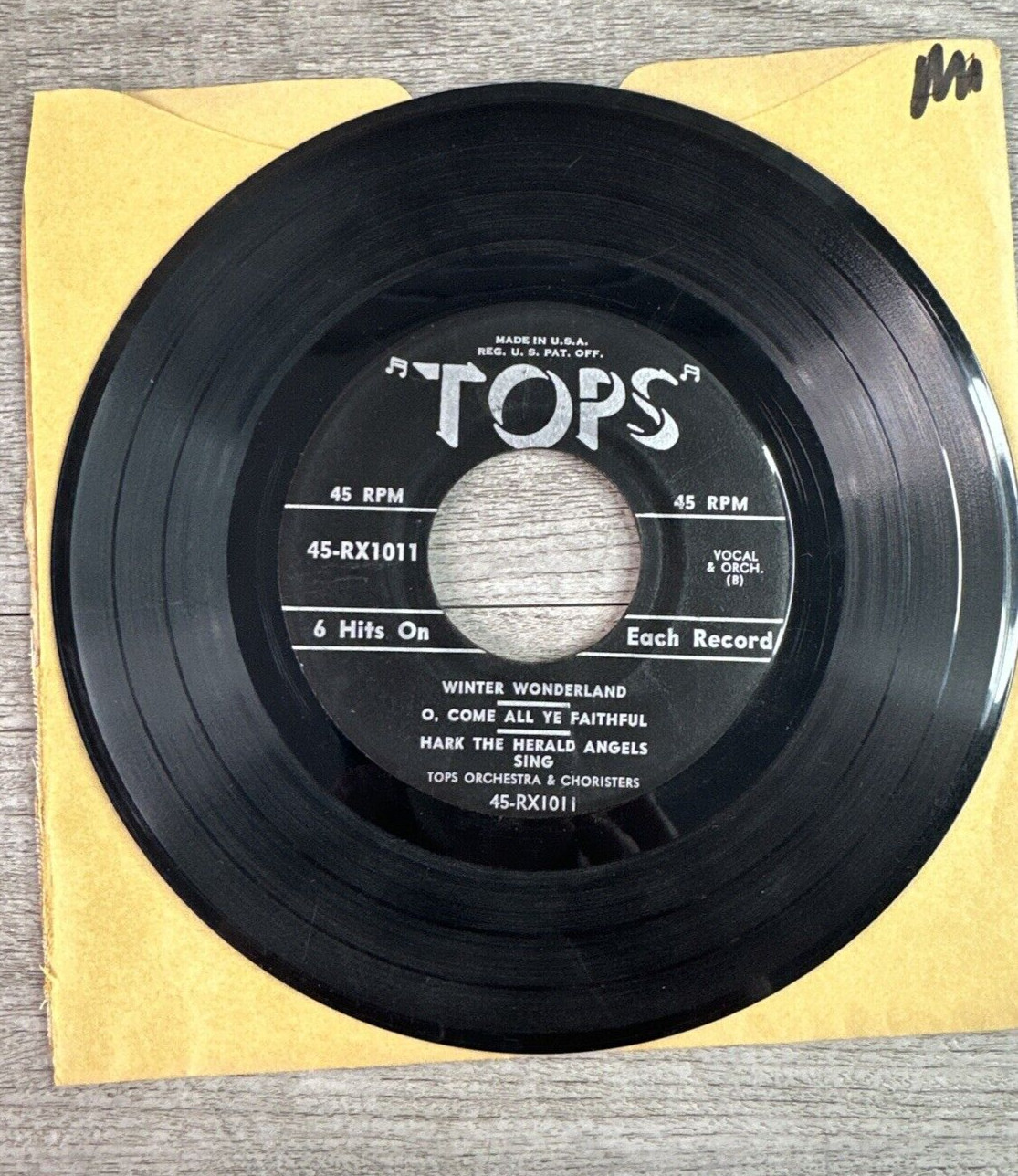 TOPS Records WINTER WONDERLAND / FROSTY THE SNOWMAN ETC 45 RPM 45-RX1011