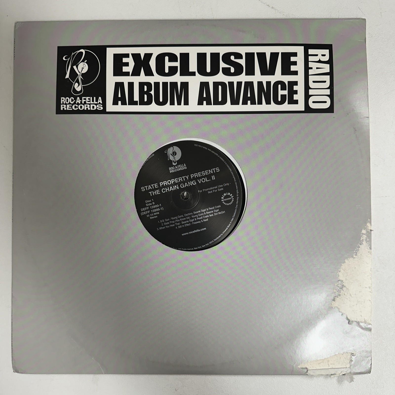 State Property – The Chain Gang Vol. II 2xVinyl 12″ 2003 Roc-A-Fella PROMO NM