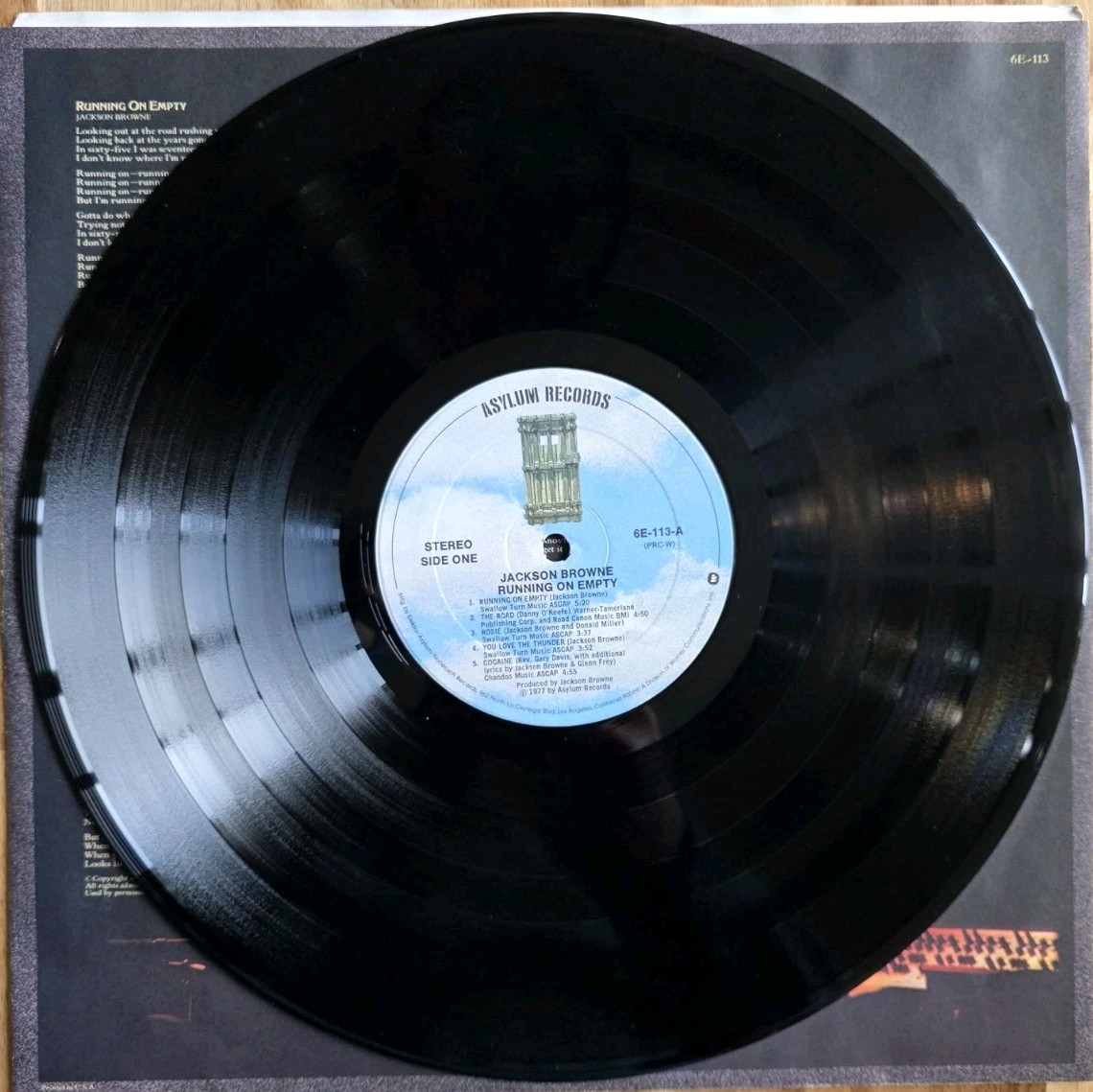 Jackson Browne Running On Empty 1977 1st Press PRC-W NM Booklet Lyrics Ex-NM