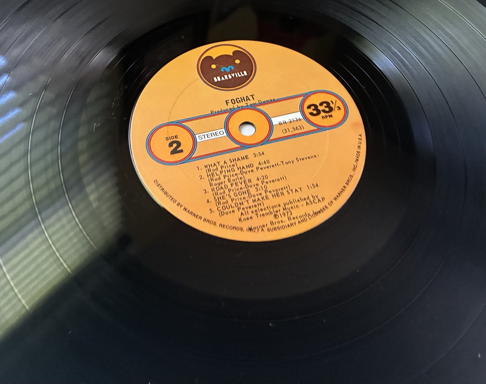 FOGHAT Self Titled 1973 LP BR 2136