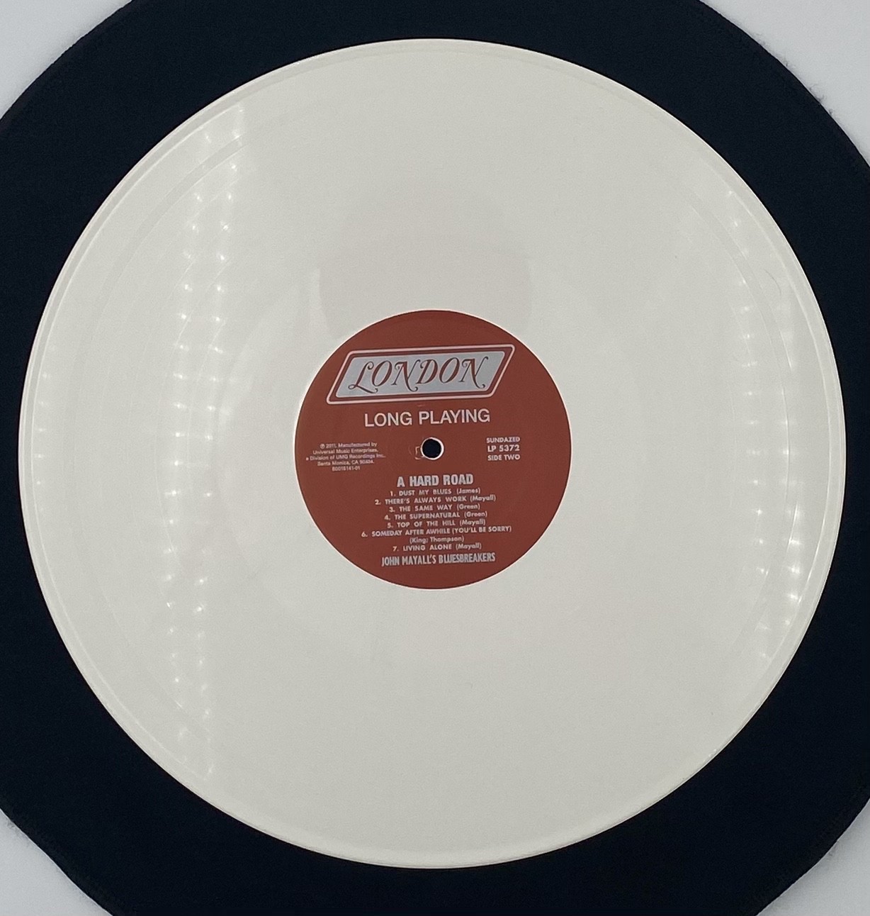 John Mayall & the Bluesbreakers A Hard Road 2018 White Vinyl NM Peter Green Mono