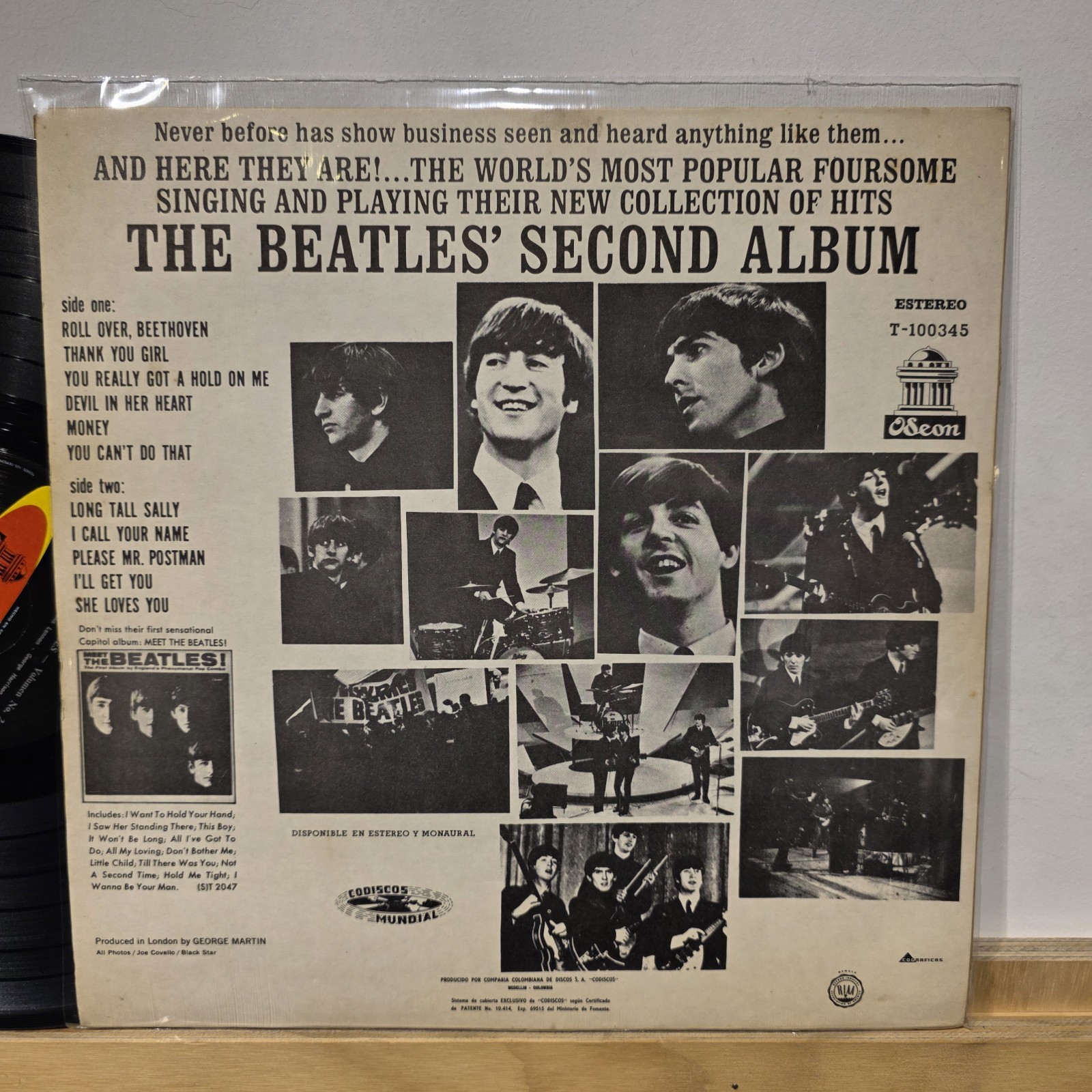 THE BEATLES’ SECOND ALBUM ESTEREOFONICO – ODEON MULTICOLOR COLOMBIA RARE VG+
