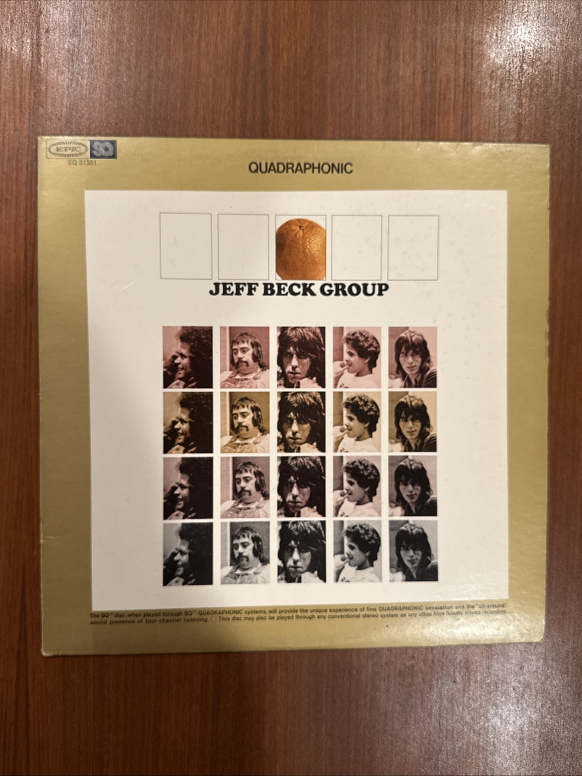 THE JEFF BECK GROUP S/T QUADRAPHONIC SQ Vinyl 1972 LP EQ 31331