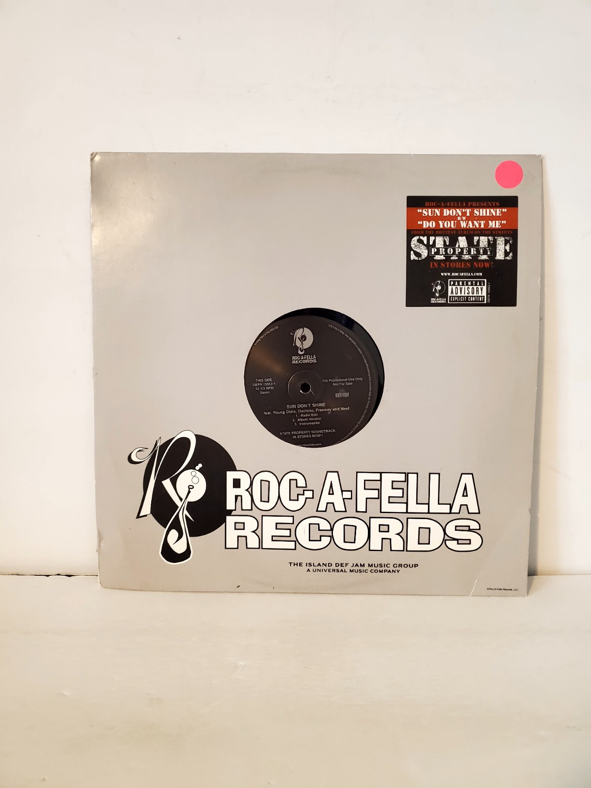 State Property “Sun Don’t Shine” 12″ Vinyl Record Maxi-single, (2002), Freeway