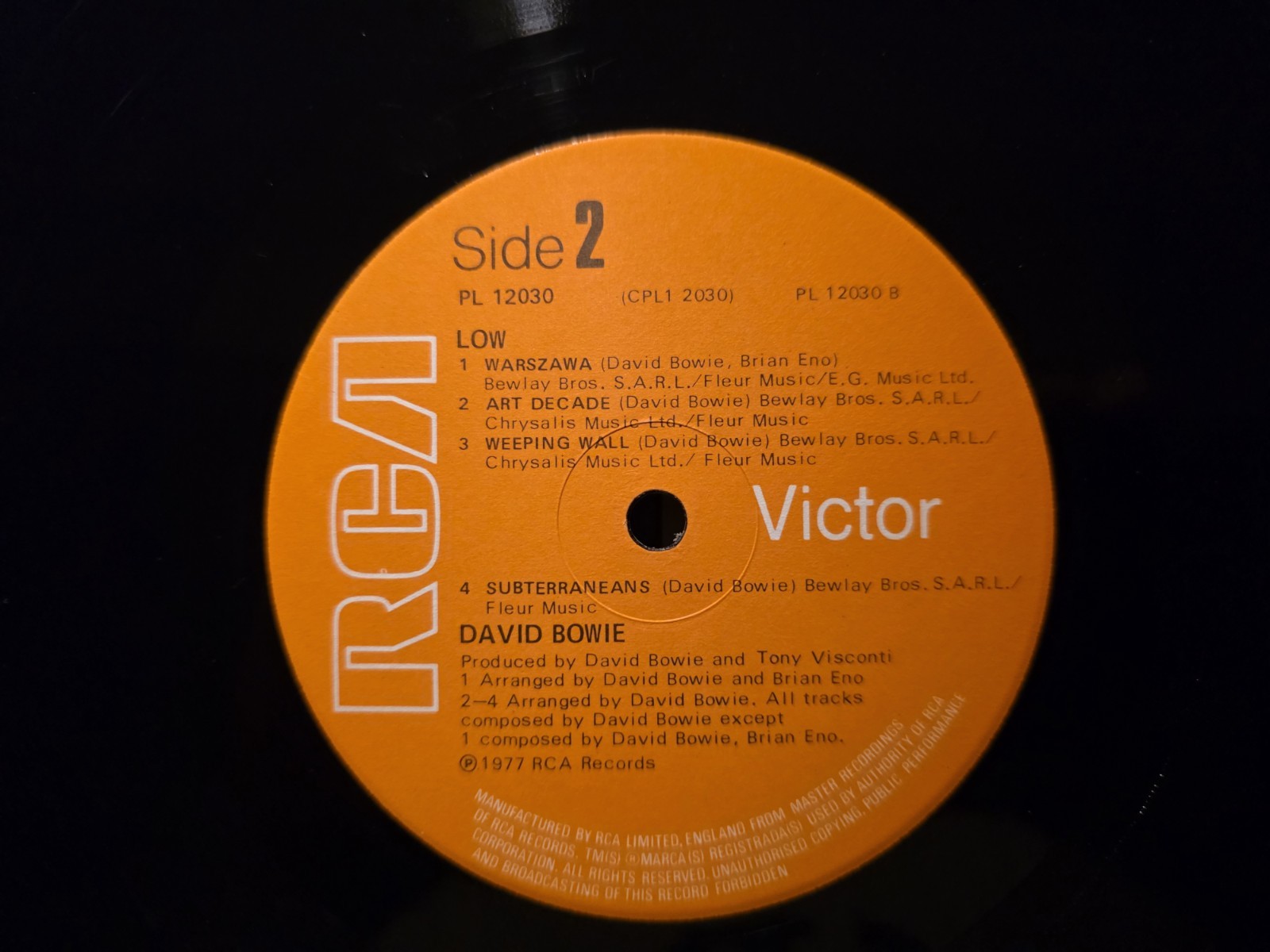 David Bowie, “Low,” UK LP, NM