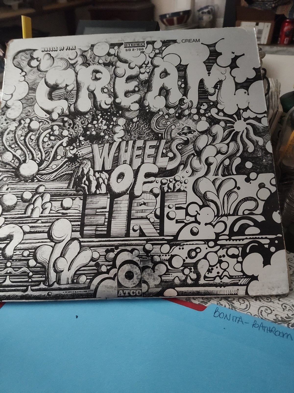 CREAM-Wheels Of Fire-1968-ATCO-SD-2-700-Double-Vinyl-Record-LP-early press-rare