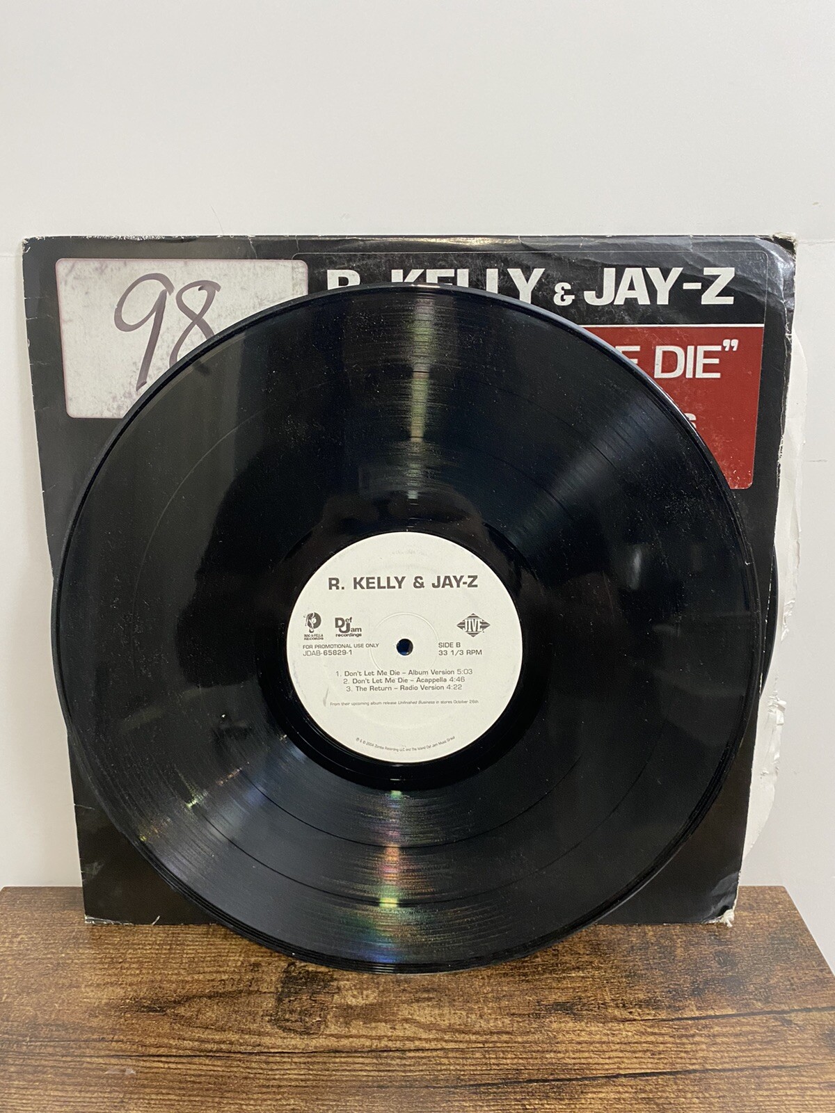 R KELLY JAY-Z DONT LET ME DIE HIP HOP 12″ DJ SINGLE VINYL RECORD