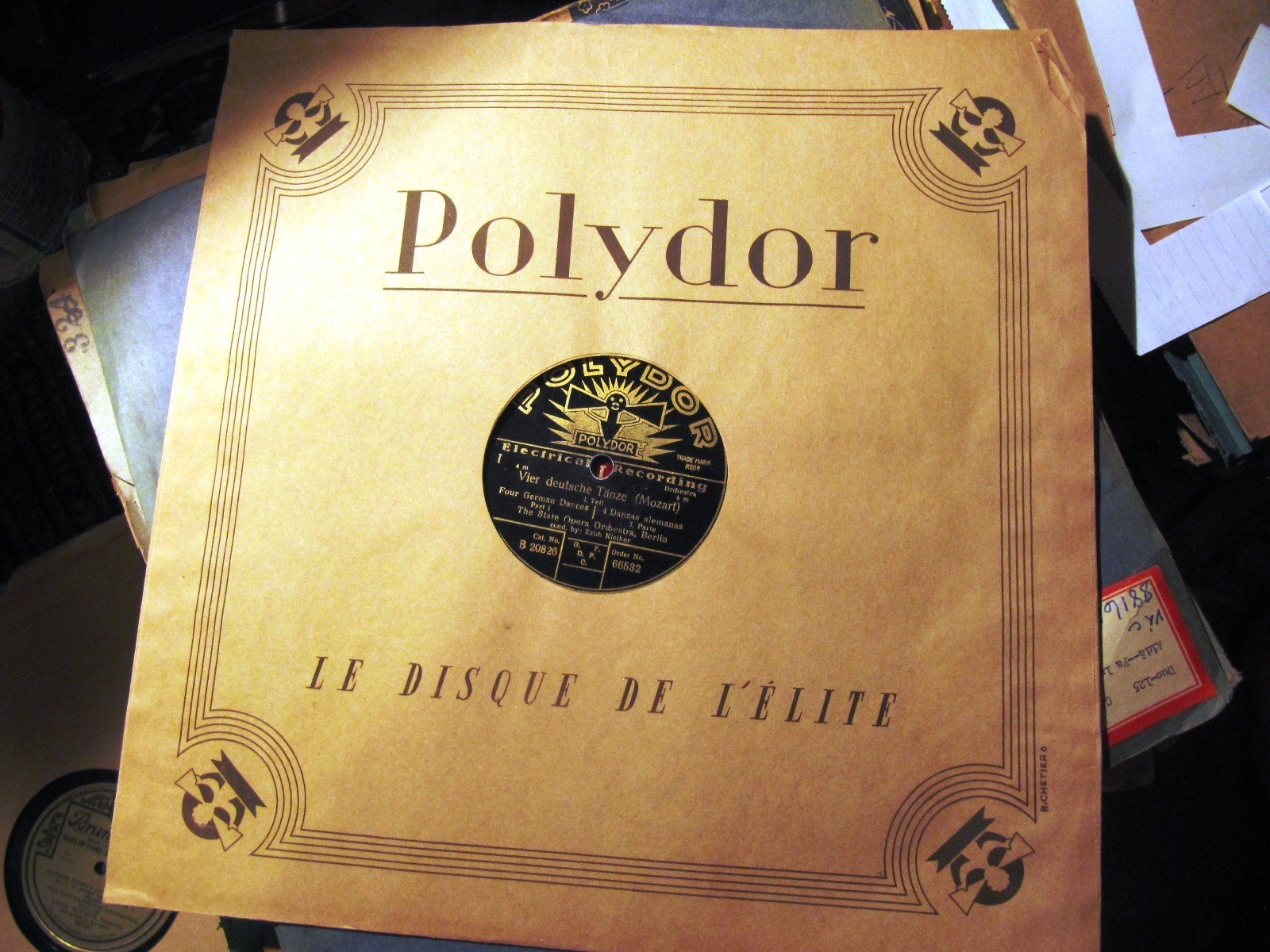 1927 Erich Kleiber BERLIN Mozart Vier Deutsche Tänze German Dances POLYDOR 66532