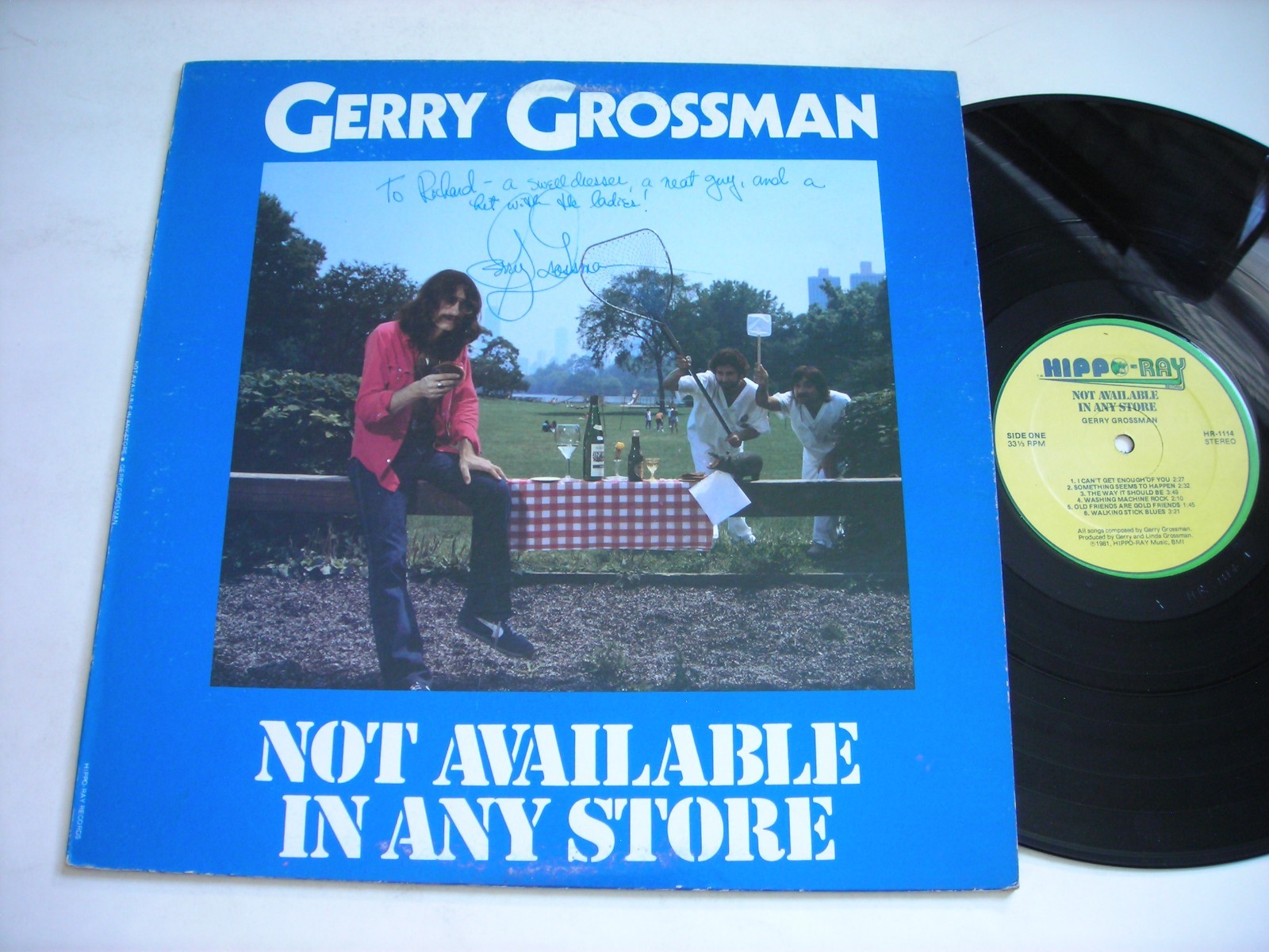 SIGNED Gerry Grossman Not Available in any Store 1981 Stereo LP VG++