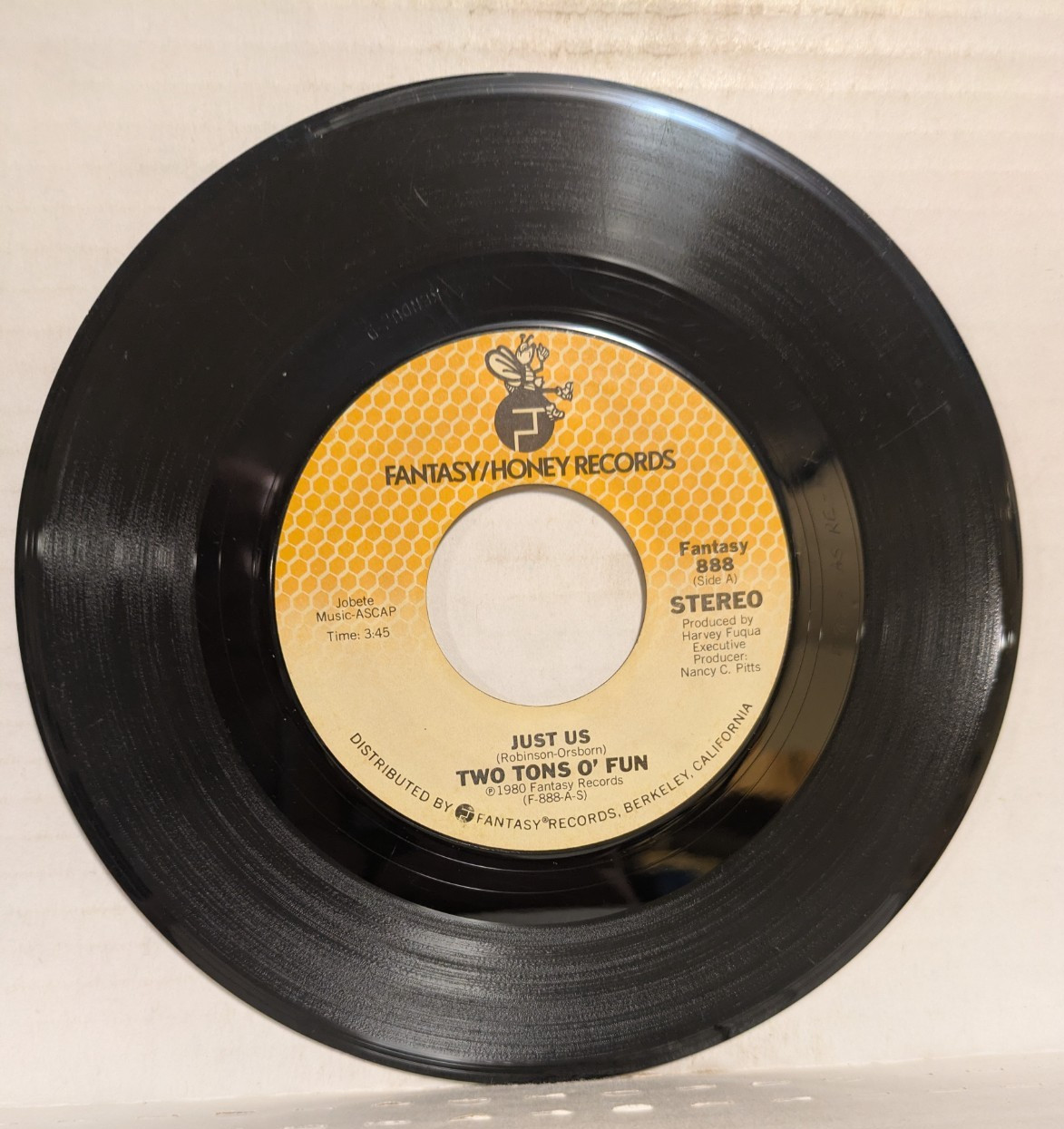 45 ~Two Tons O’ Fun: “Just Us / I got the feeling” 1980 (EX)